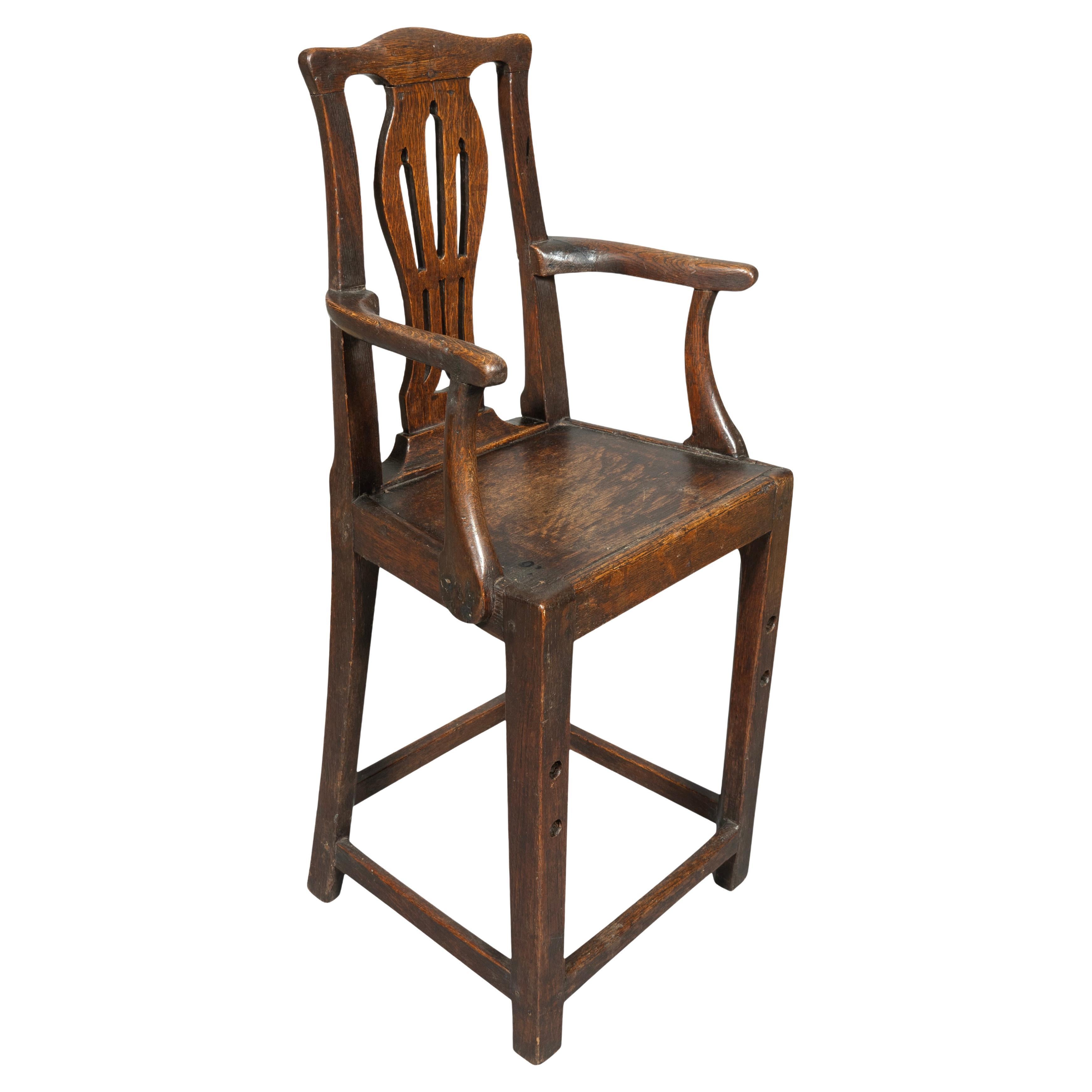 George III Oak Childs High Chair