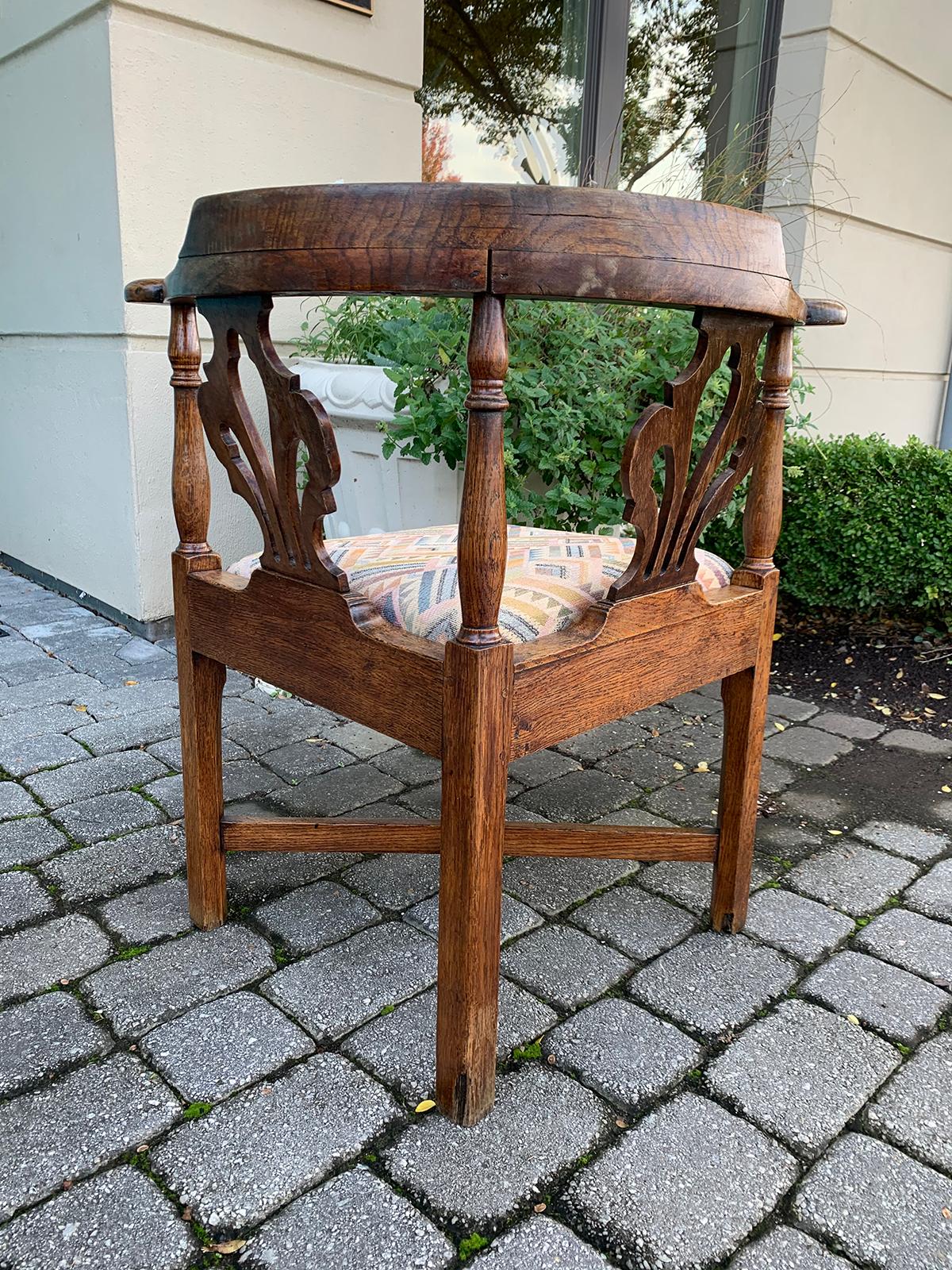 George III Oak Corner Chair, circa 1780 1