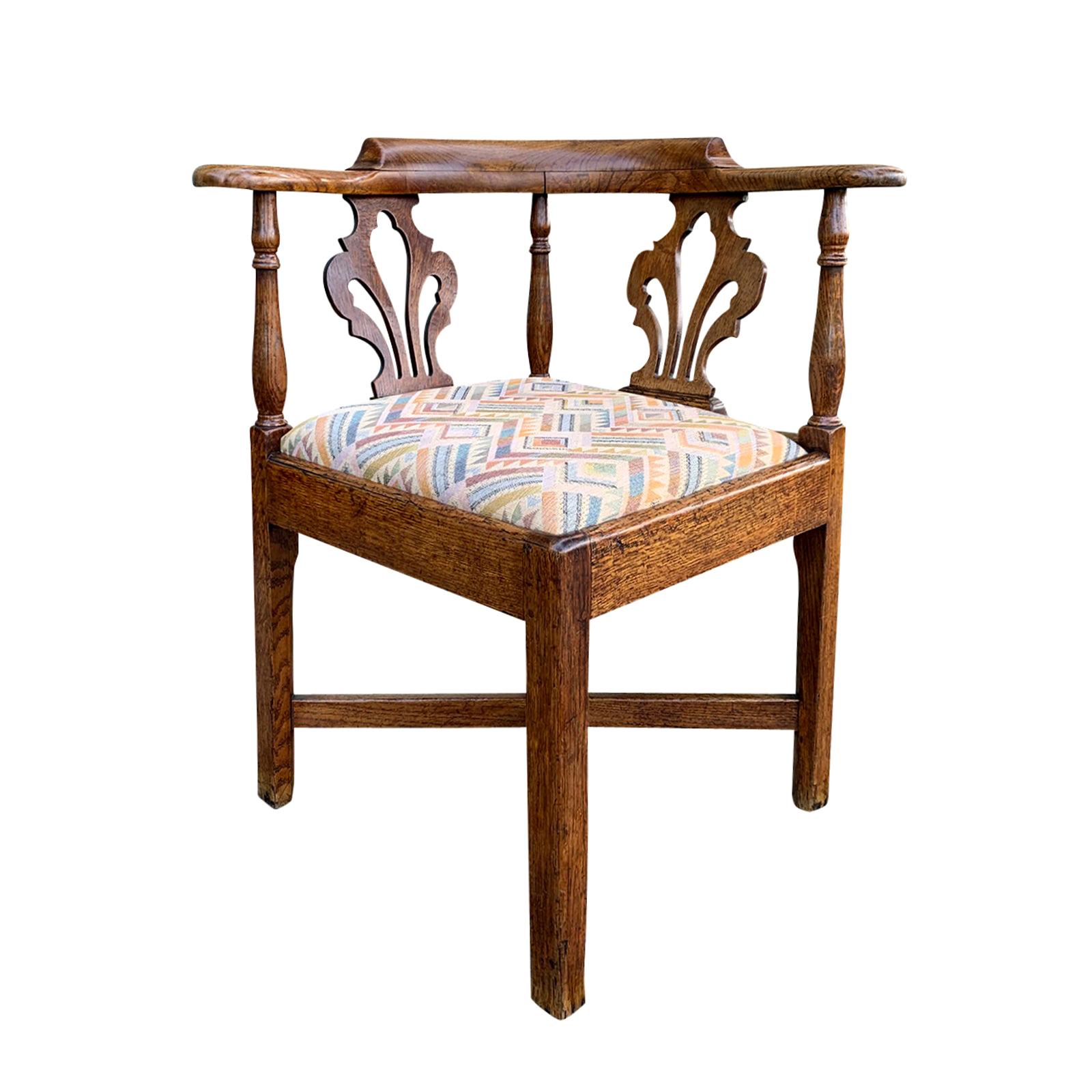 George III Oak Corner Chair, circa 1780