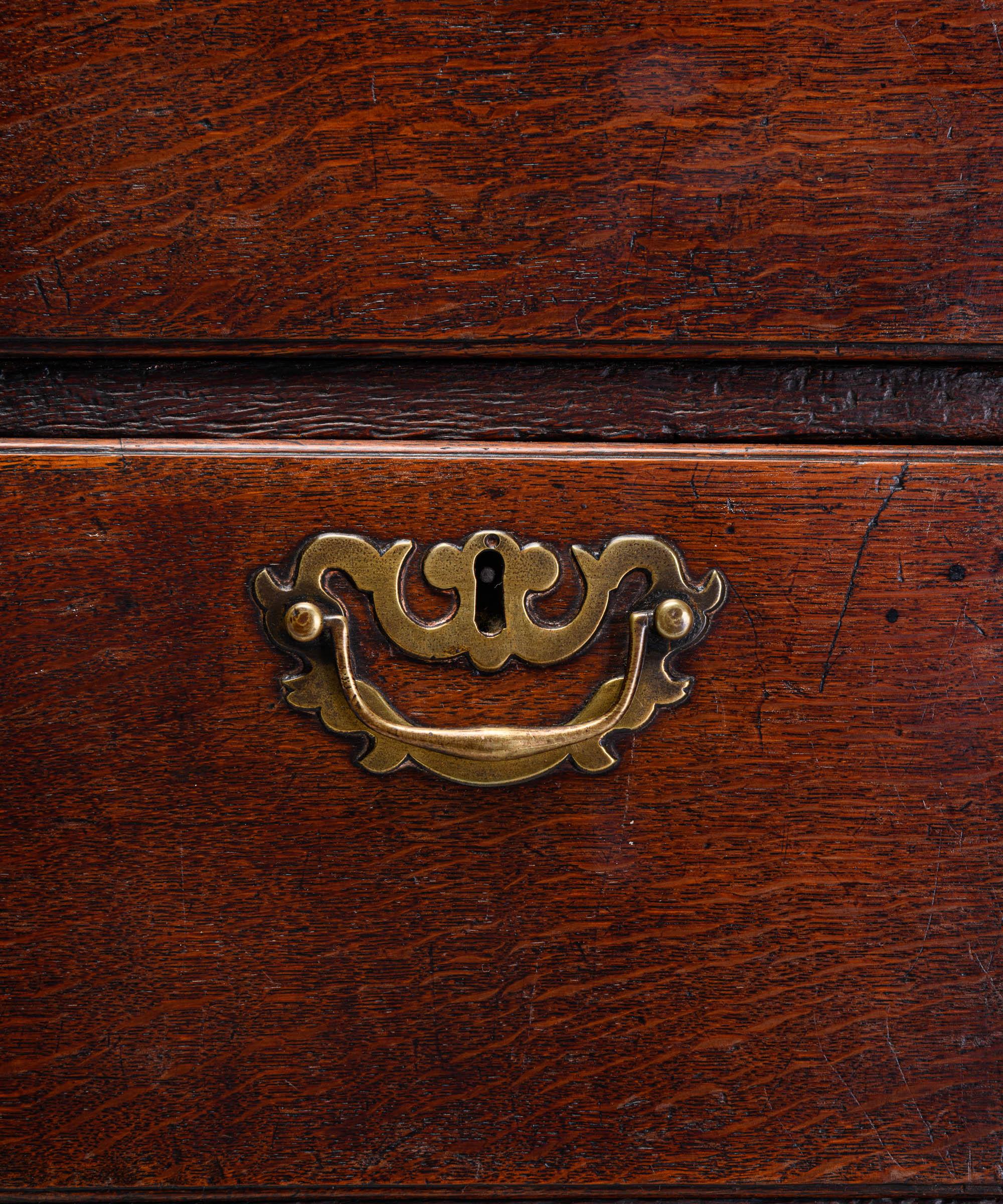 European George III Oak Cupboard, England, circa 1830