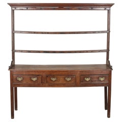 George III Oak Dresser and Rack