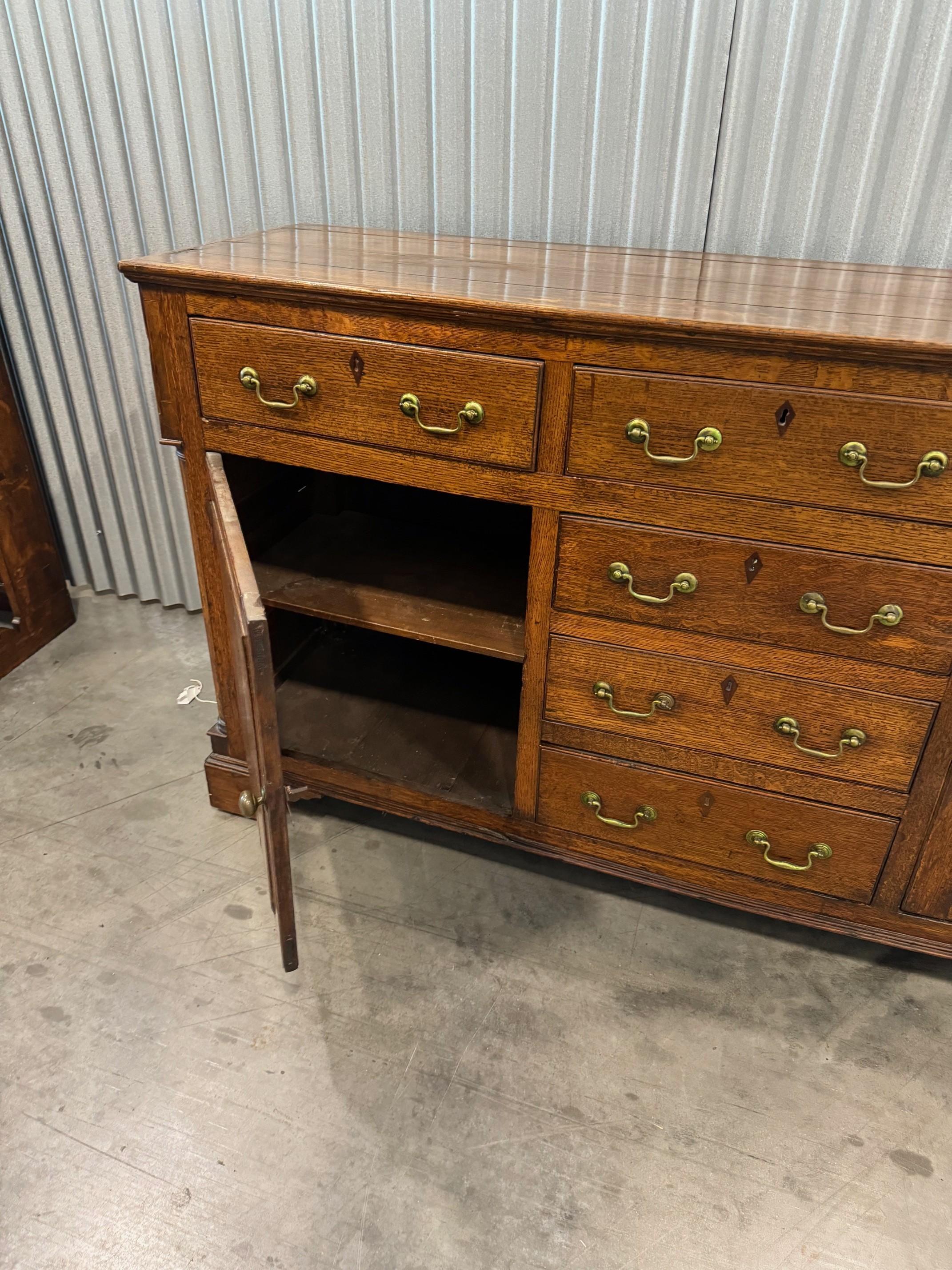 Late 18th Century George III Oak  Dresser For Sale