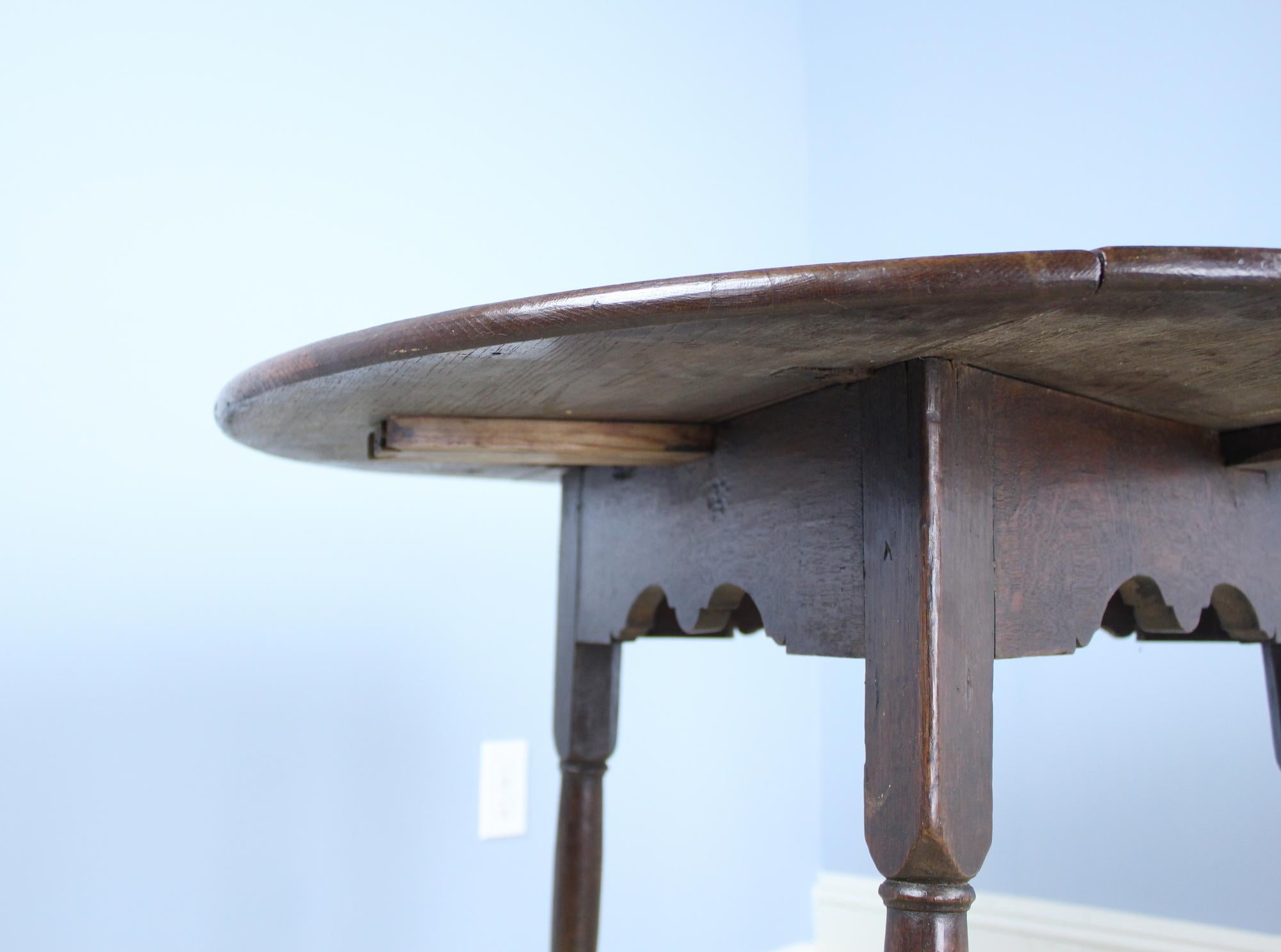 George III Oak Drop Leaf Cricket Table 5