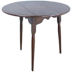 George III Oak Drop Leaf Cricket Table