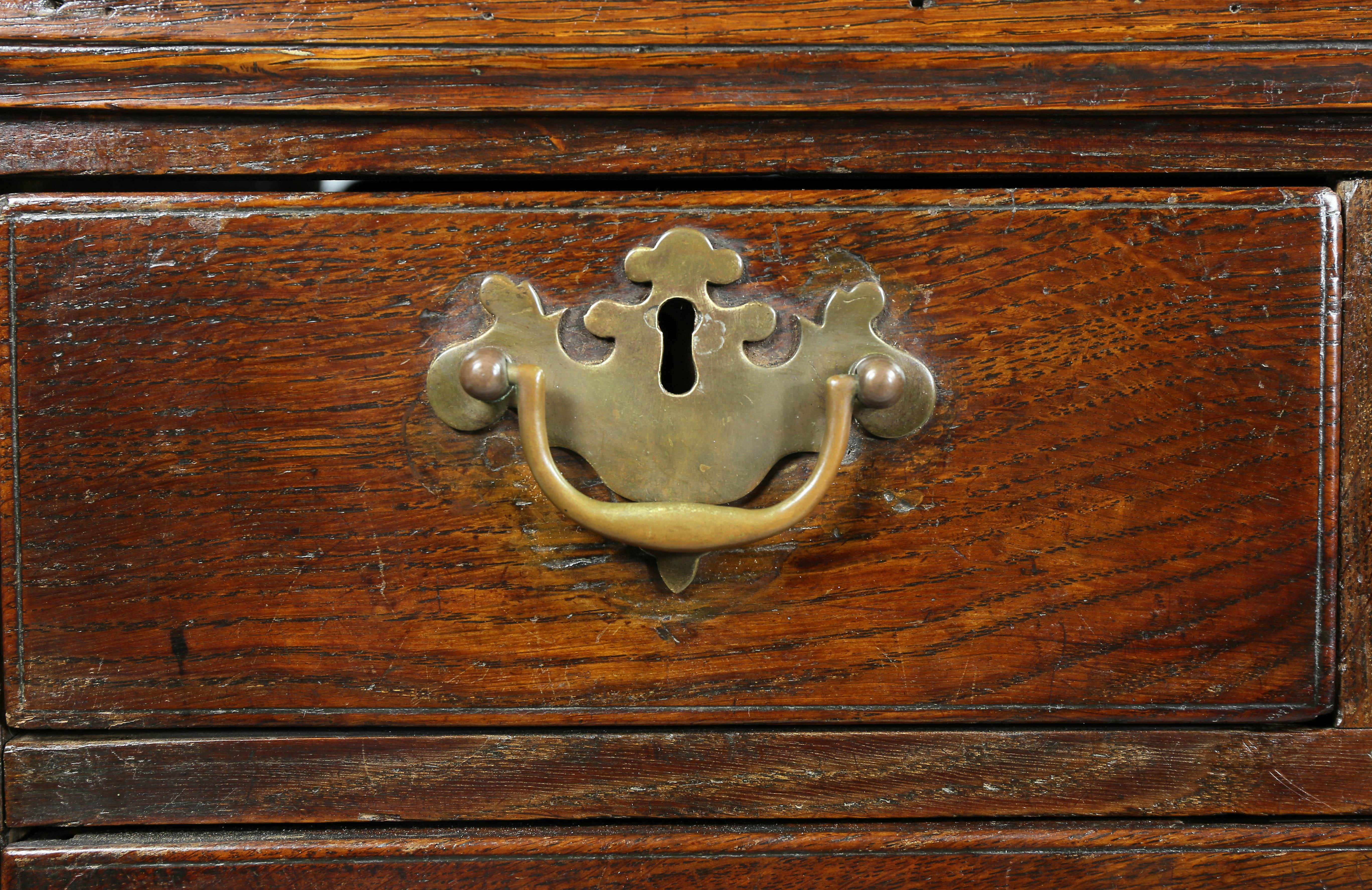 George III Oak Dwarf Chest on Stand In Good Condition In Essex, MA