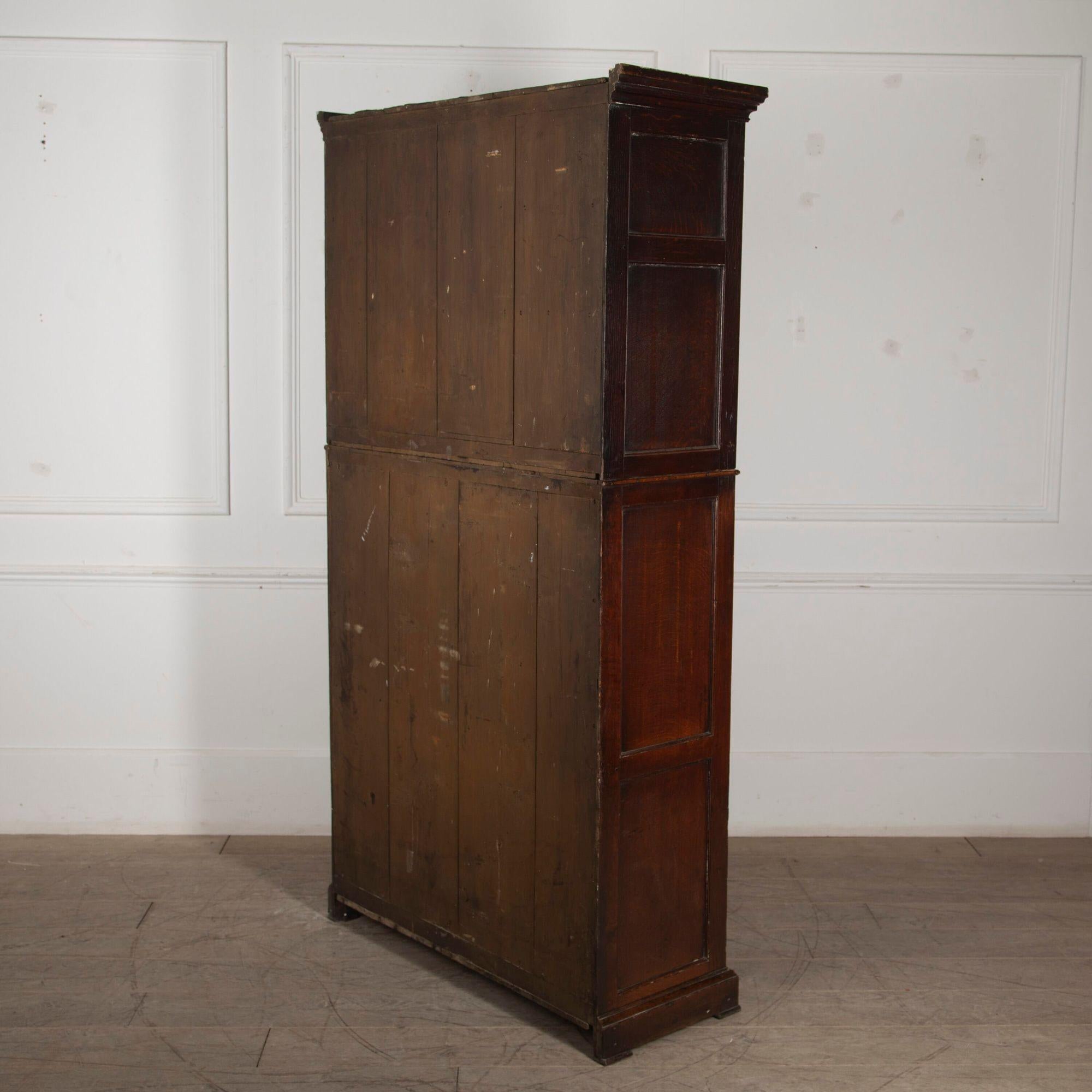 George III Oak Secretaire Estate Cabinet For Sale 5
