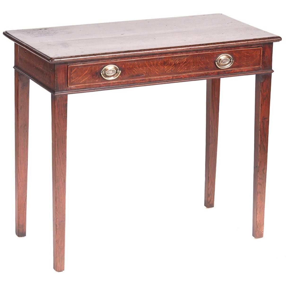 George III Oak Side / Lamp Table