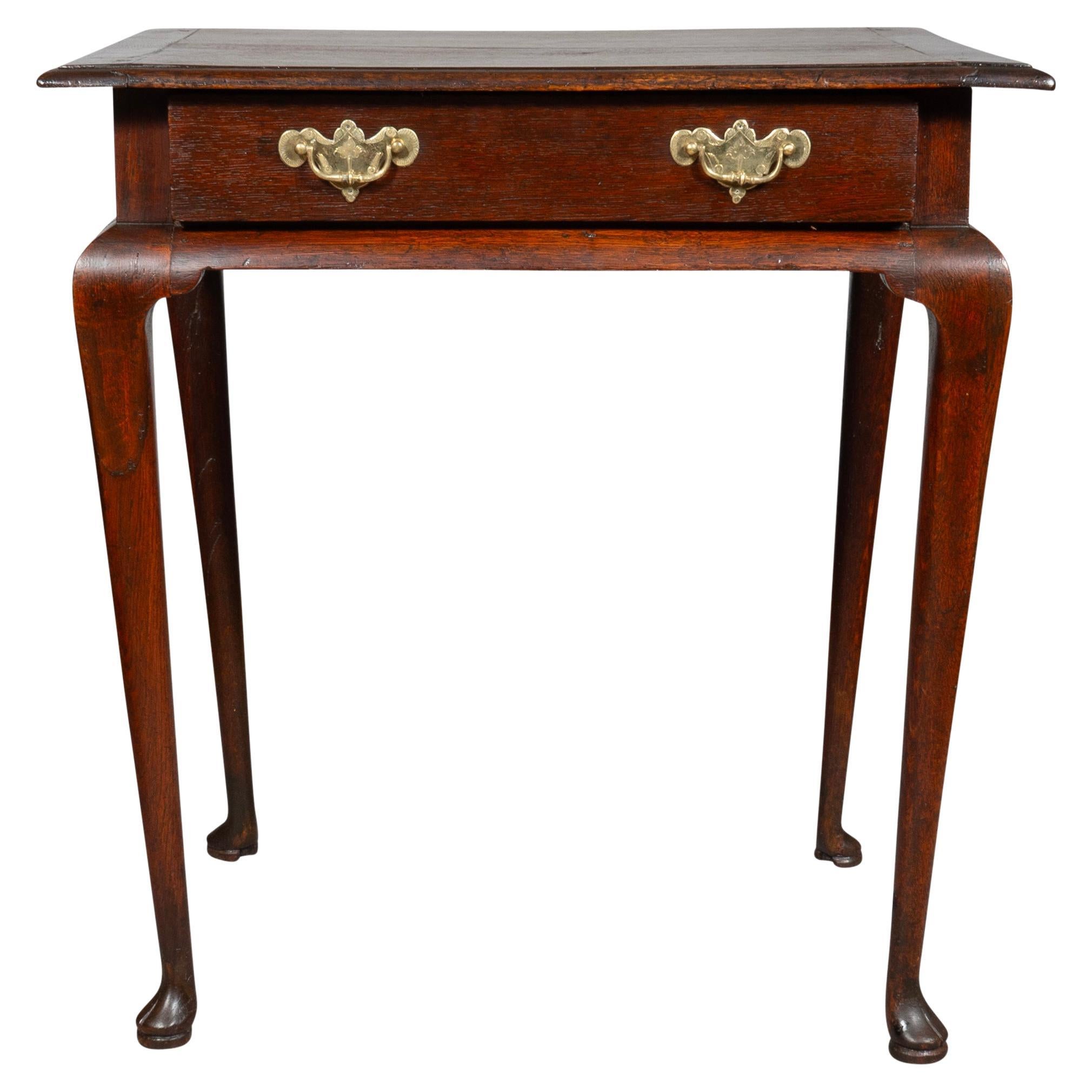 George III Oak Side Table For Sale