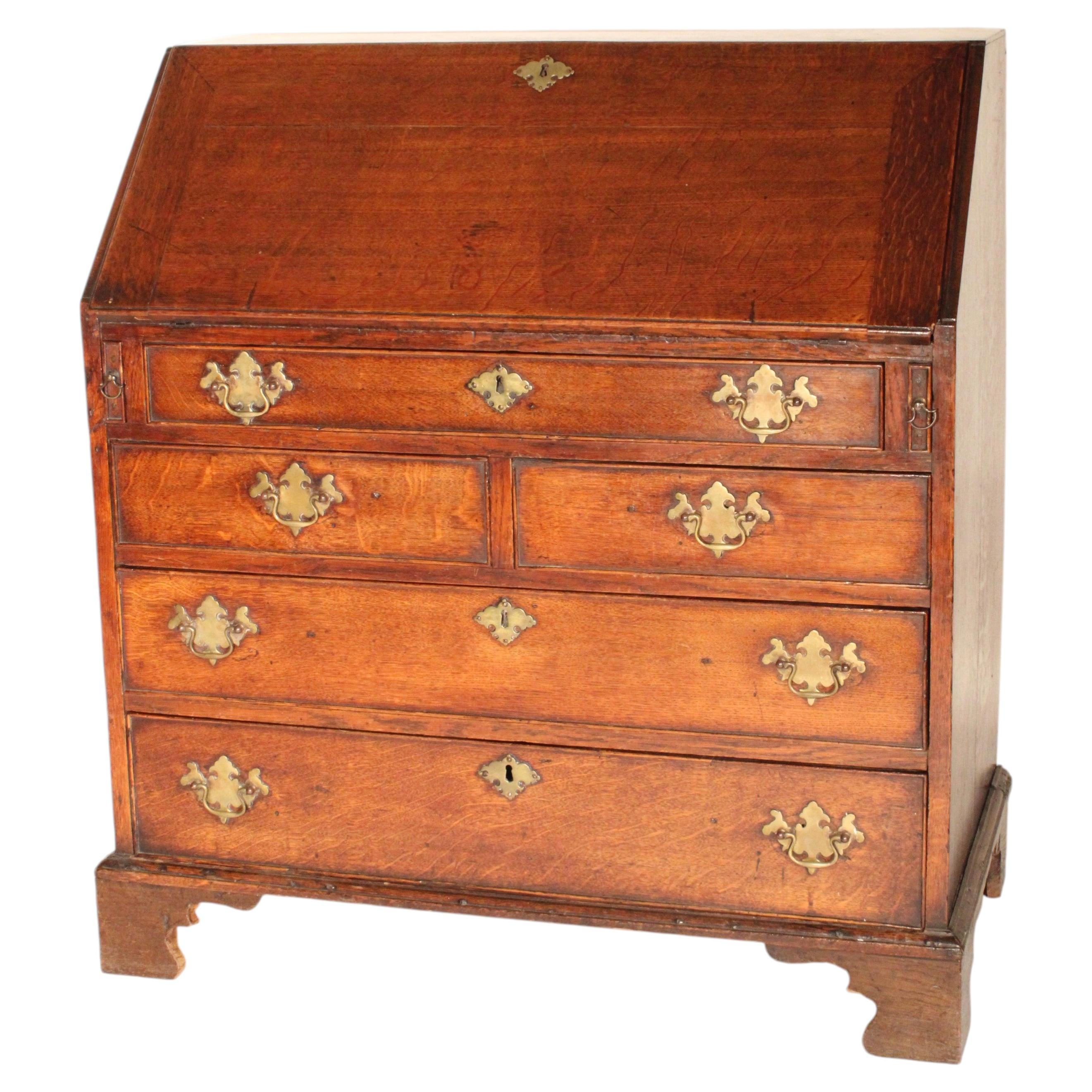 George III Oak Slant Top Desk