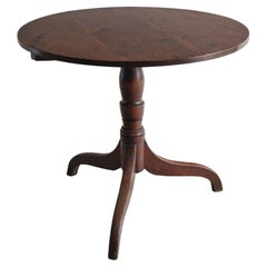 George III Oak Tilt Top Pedestal Table, circa 1820