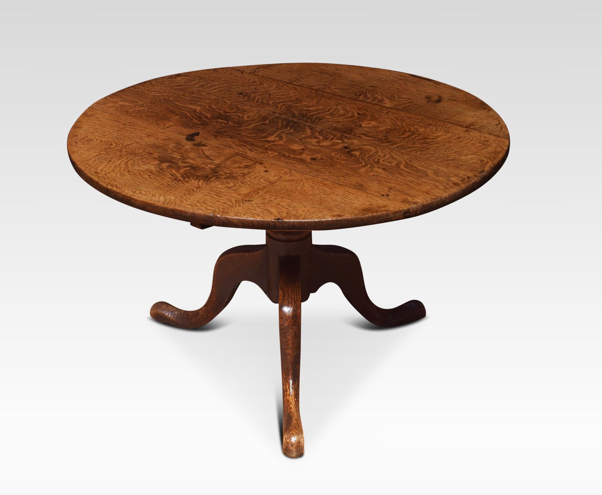 British George III Oak Tripod Coffee Table