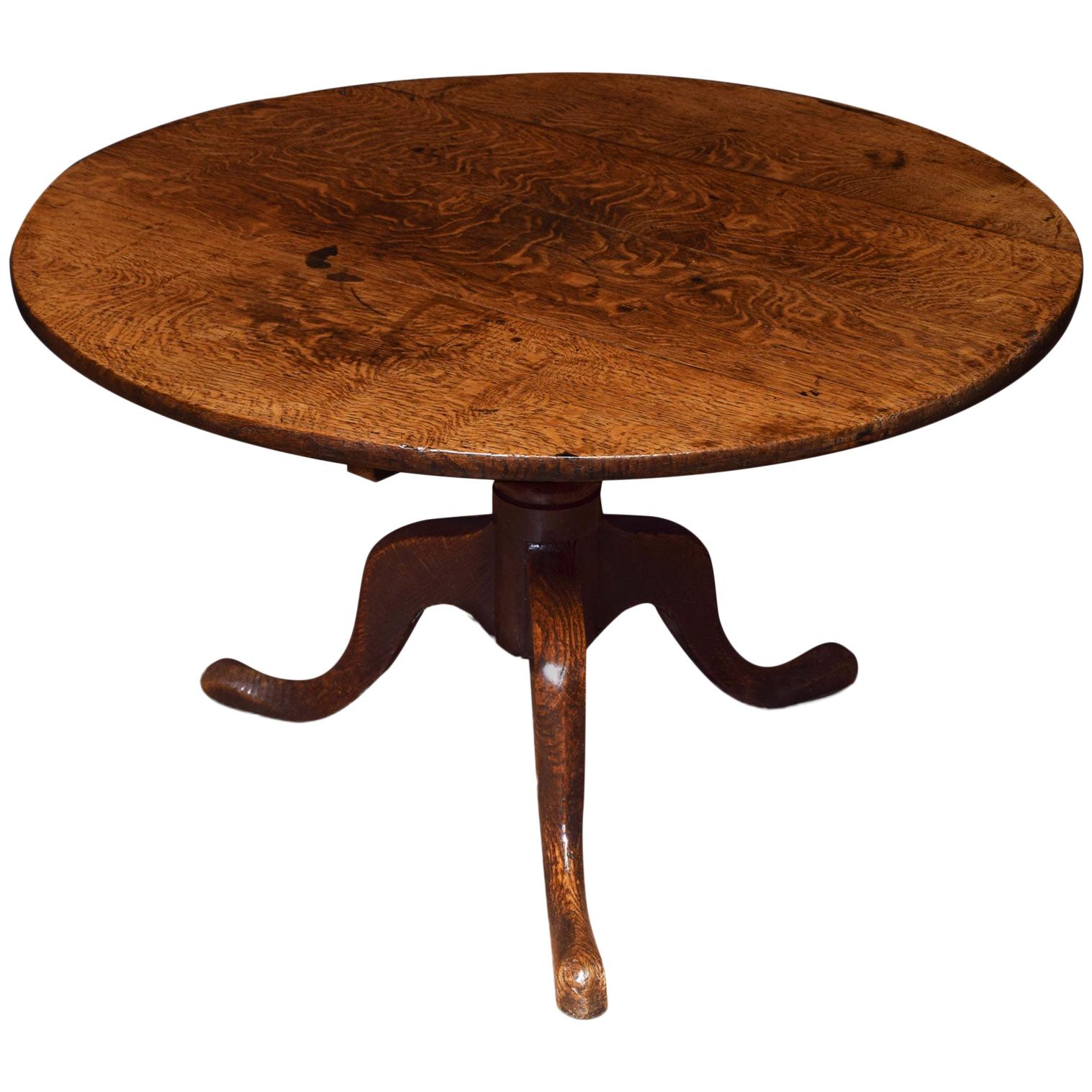 George III Oak Tripod Coffee Table