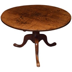 George III Oak Tripod Coffee Table