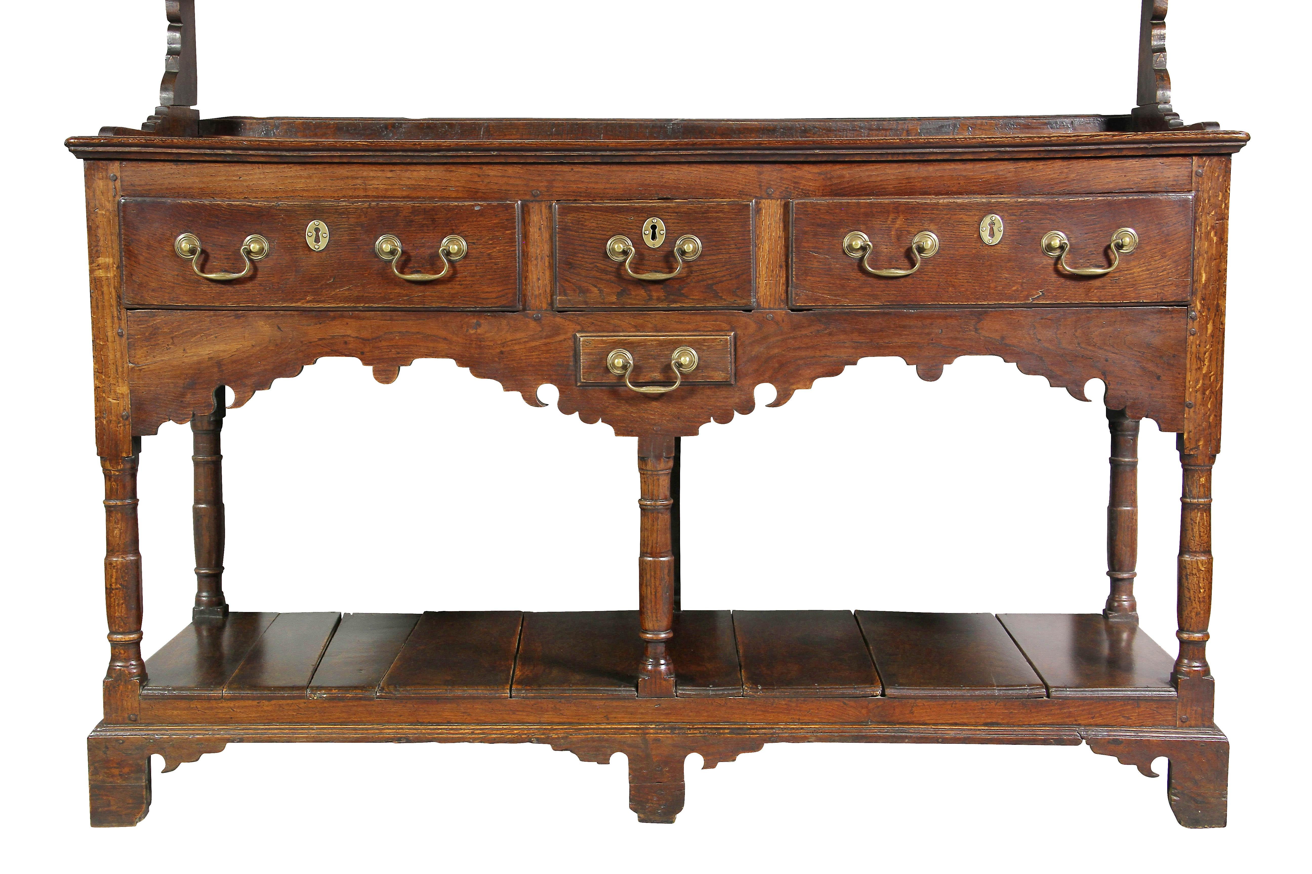 Mid-18th Century George III Oak Welsh Dresser