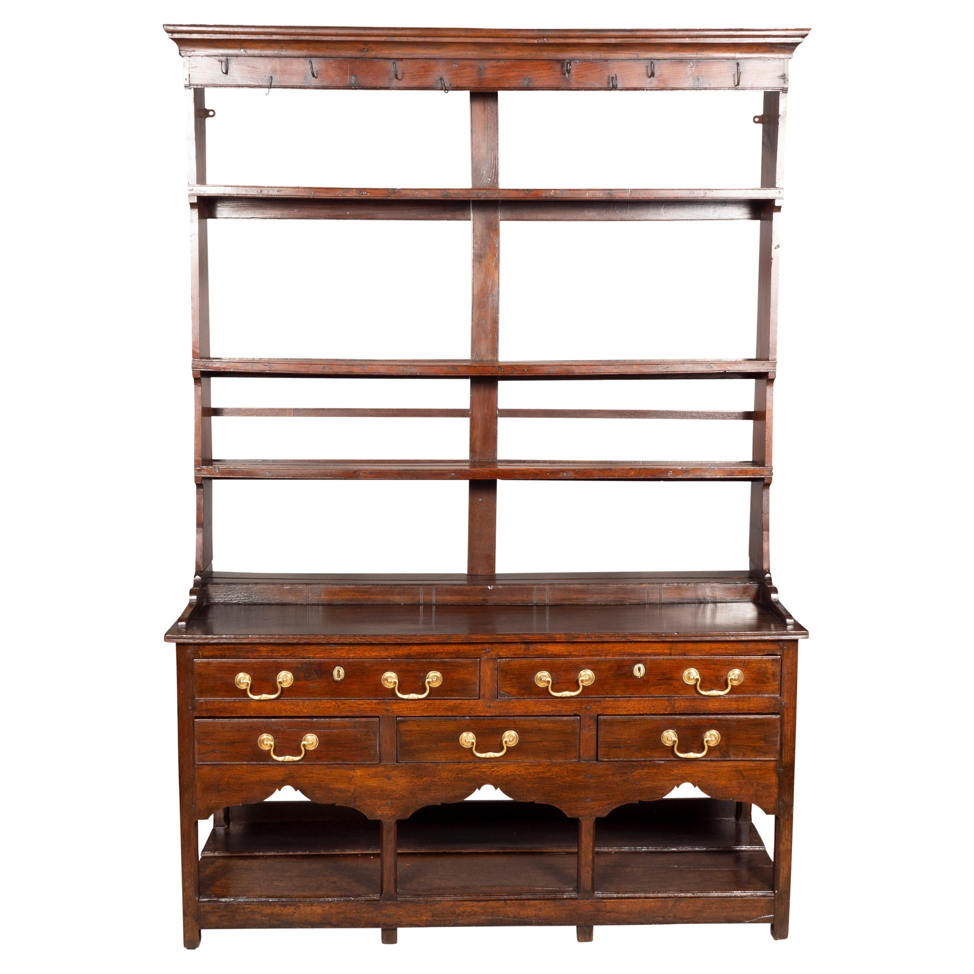 George III Oak Welsh Dresser For Sale