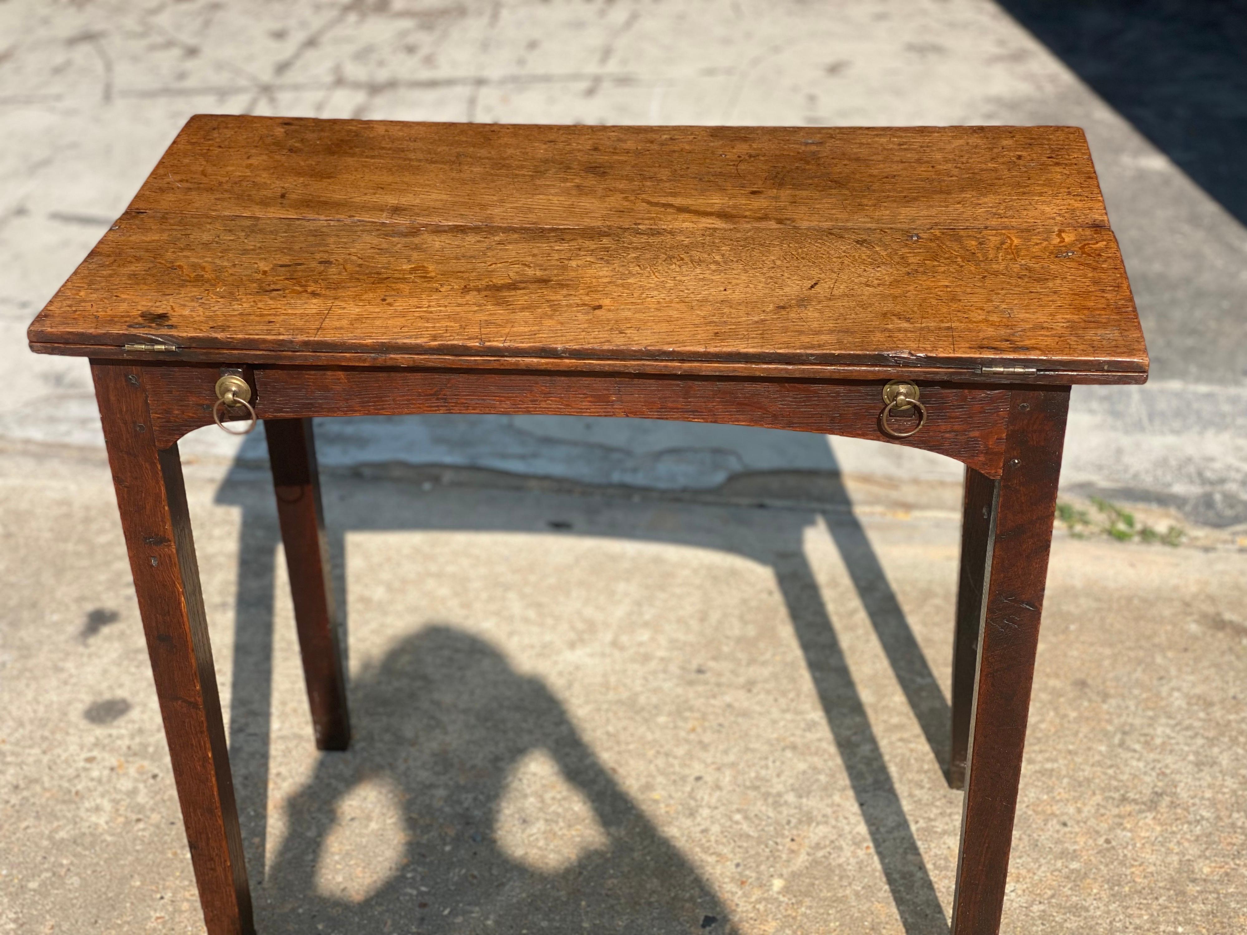 18th Century and Earlier George III Oak Writing Table, 18th Century
