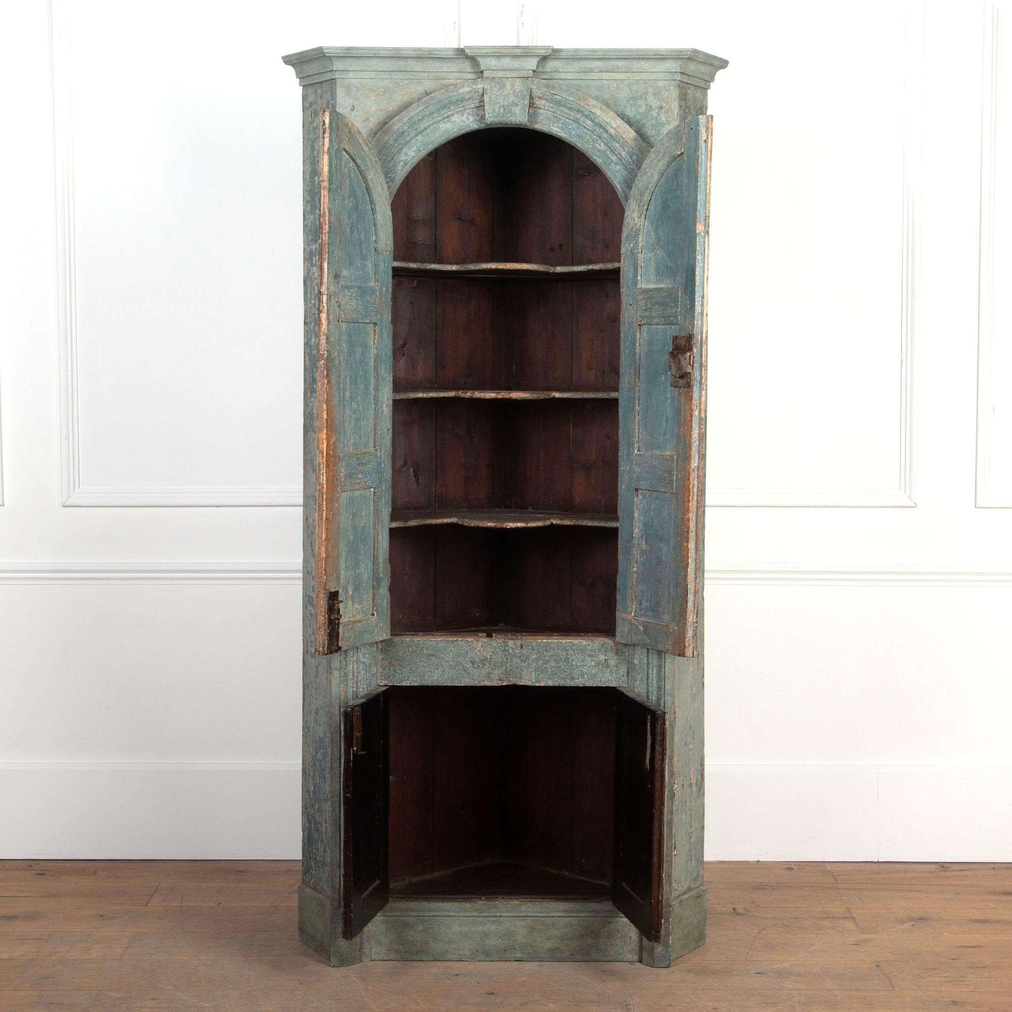 Britannique George III Original Pine Painted Floor Standing Cupboard (armoire sur pied en pin peint) en vente