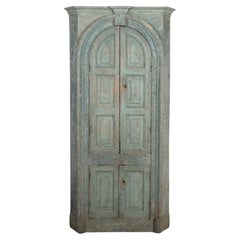 George III Original Pine Painted Floor Standing Cupboard (armoire sur pied en pin peint)