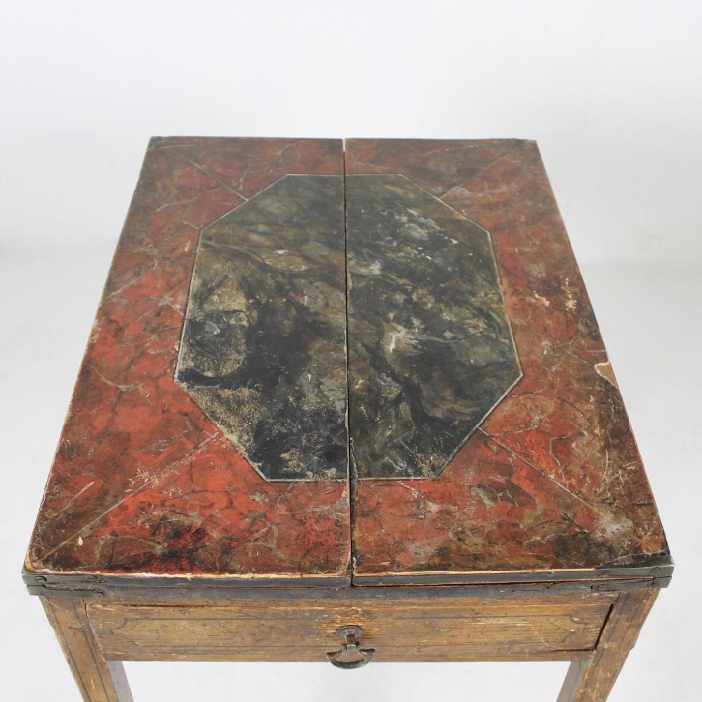 English George III Original Painted Pine Occasional / Card Table