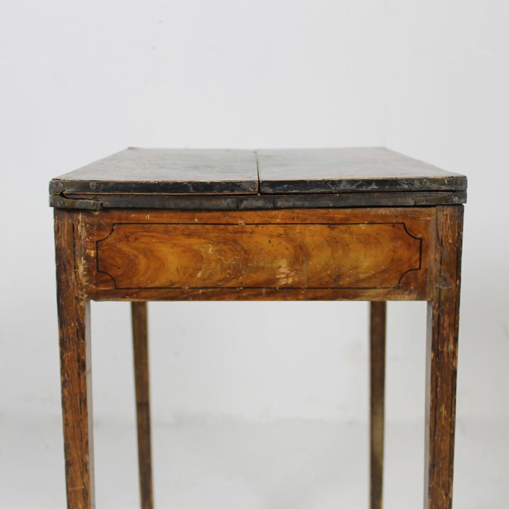 19th Century George III Original Painted Pine Occasional / Card Table