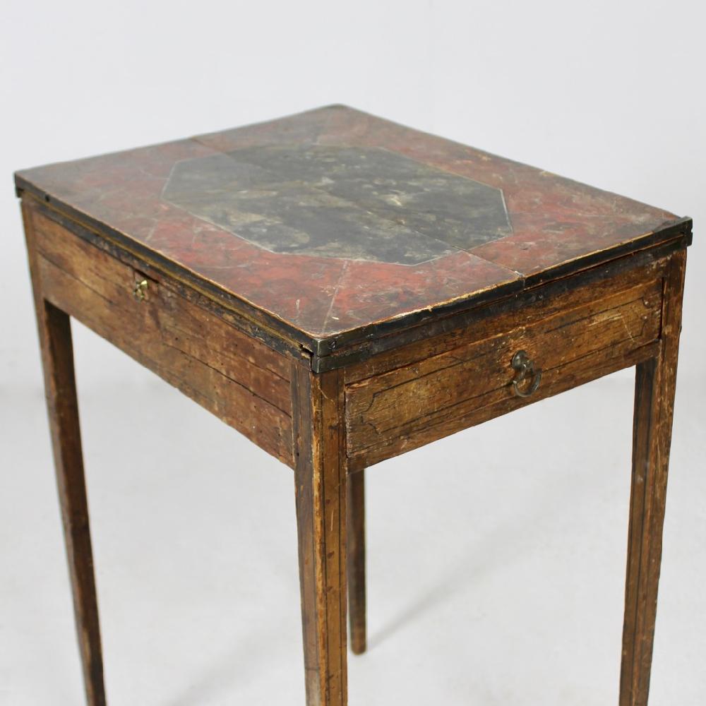 George III Original Painted Pine Occasional / Card Table 1