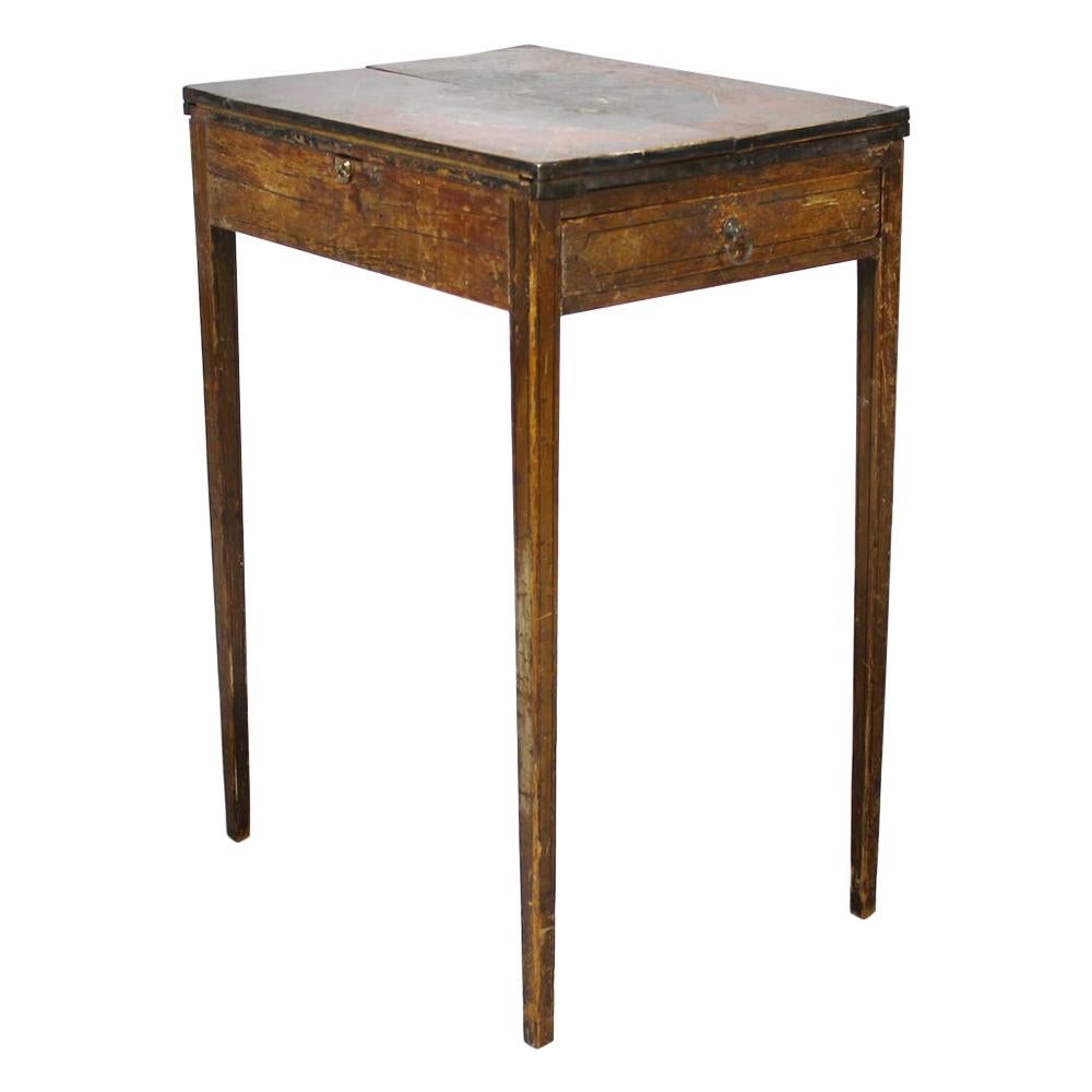 George III Original Painted Pine Occasional / Card Table