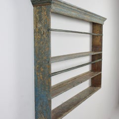 George III Original Painted Pine Wall Rack