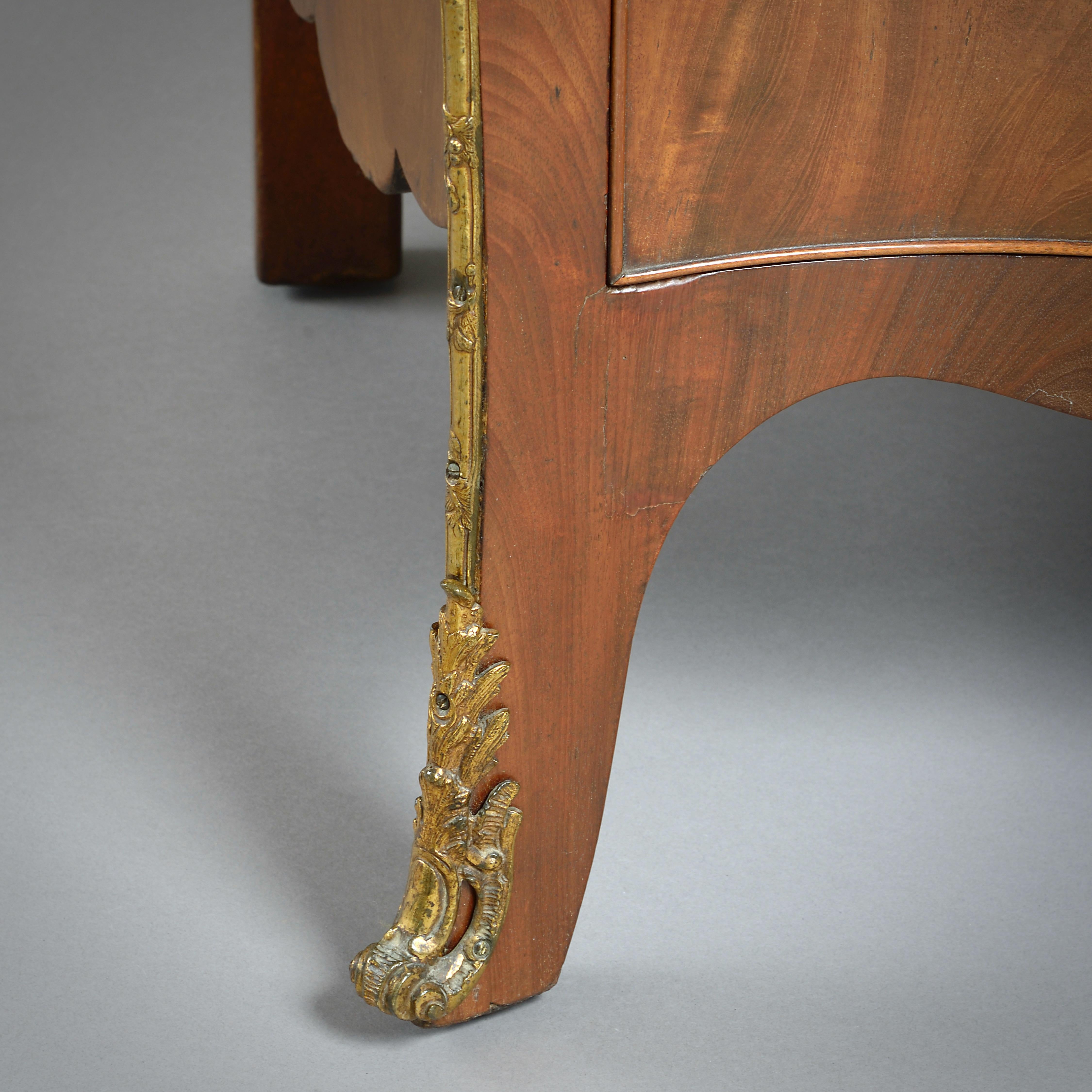 George III Ormolu-Mounted Mahogany Serpentine Commode 3