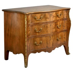George III Ormolu-Mounted Mahogany Serpentine Commode