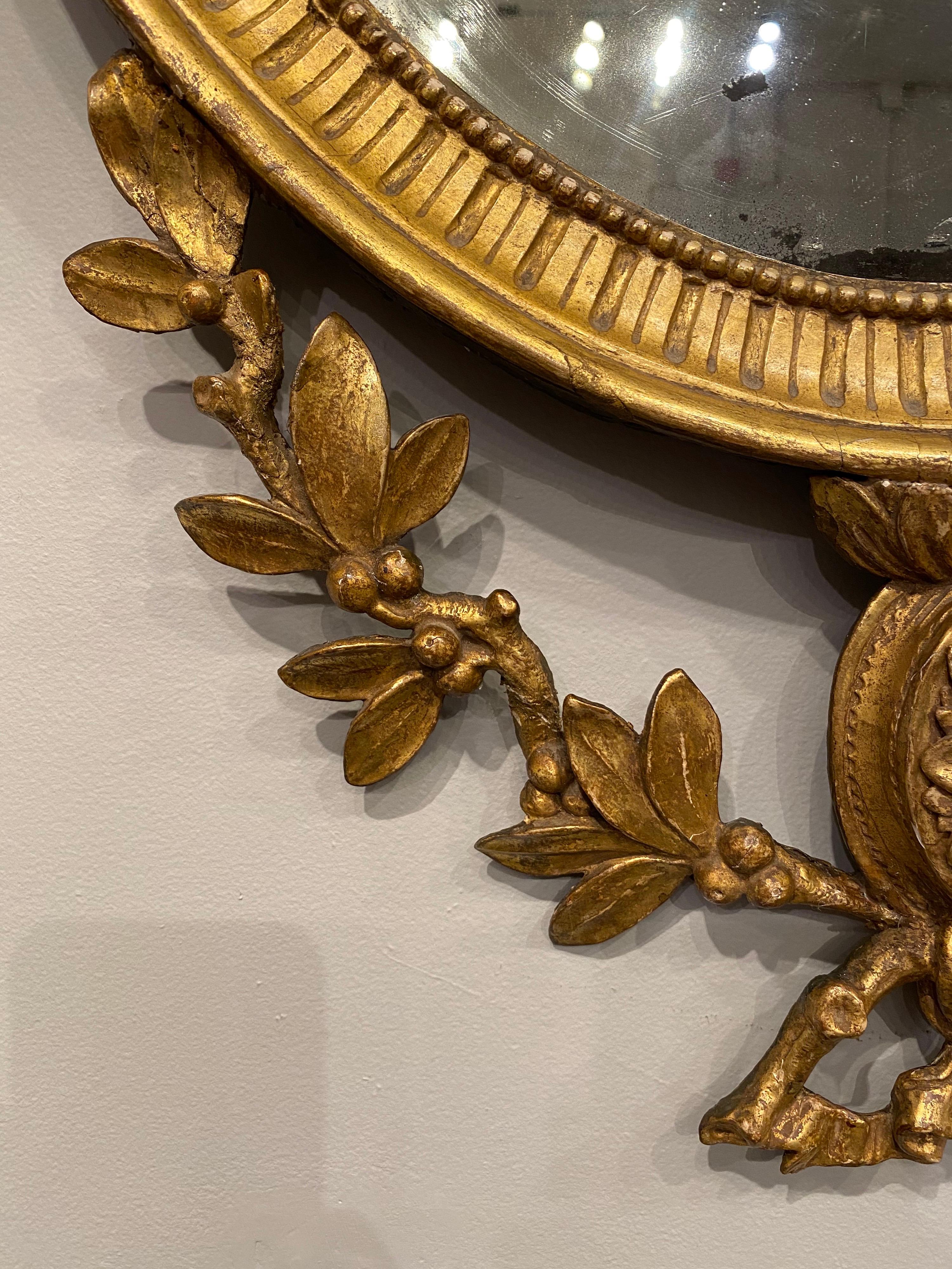 George III Oval Giltwood Mirror, 18th Century For Sale 2