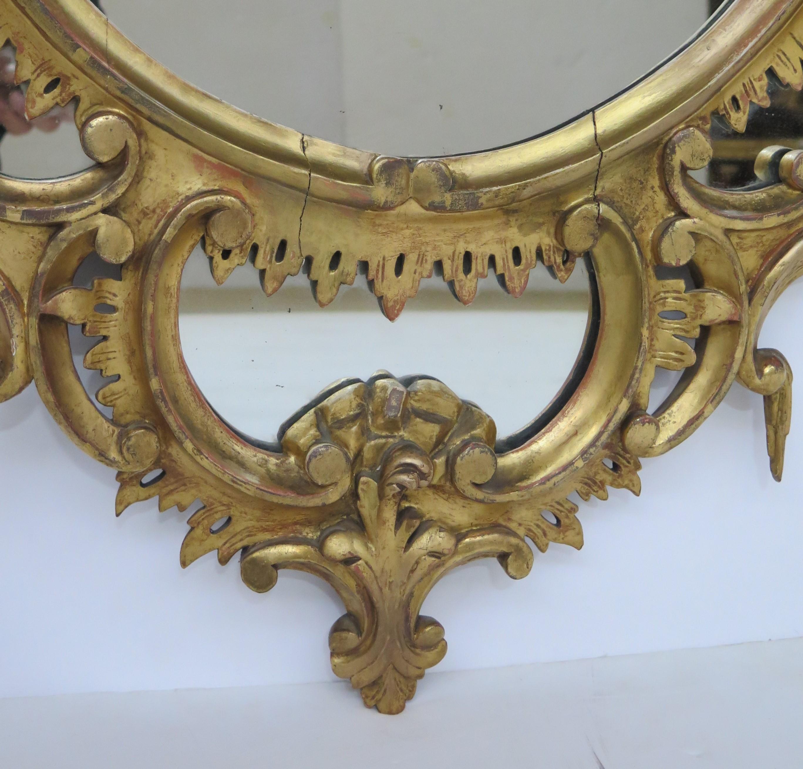 George III Oval Giltwood Mirror 2