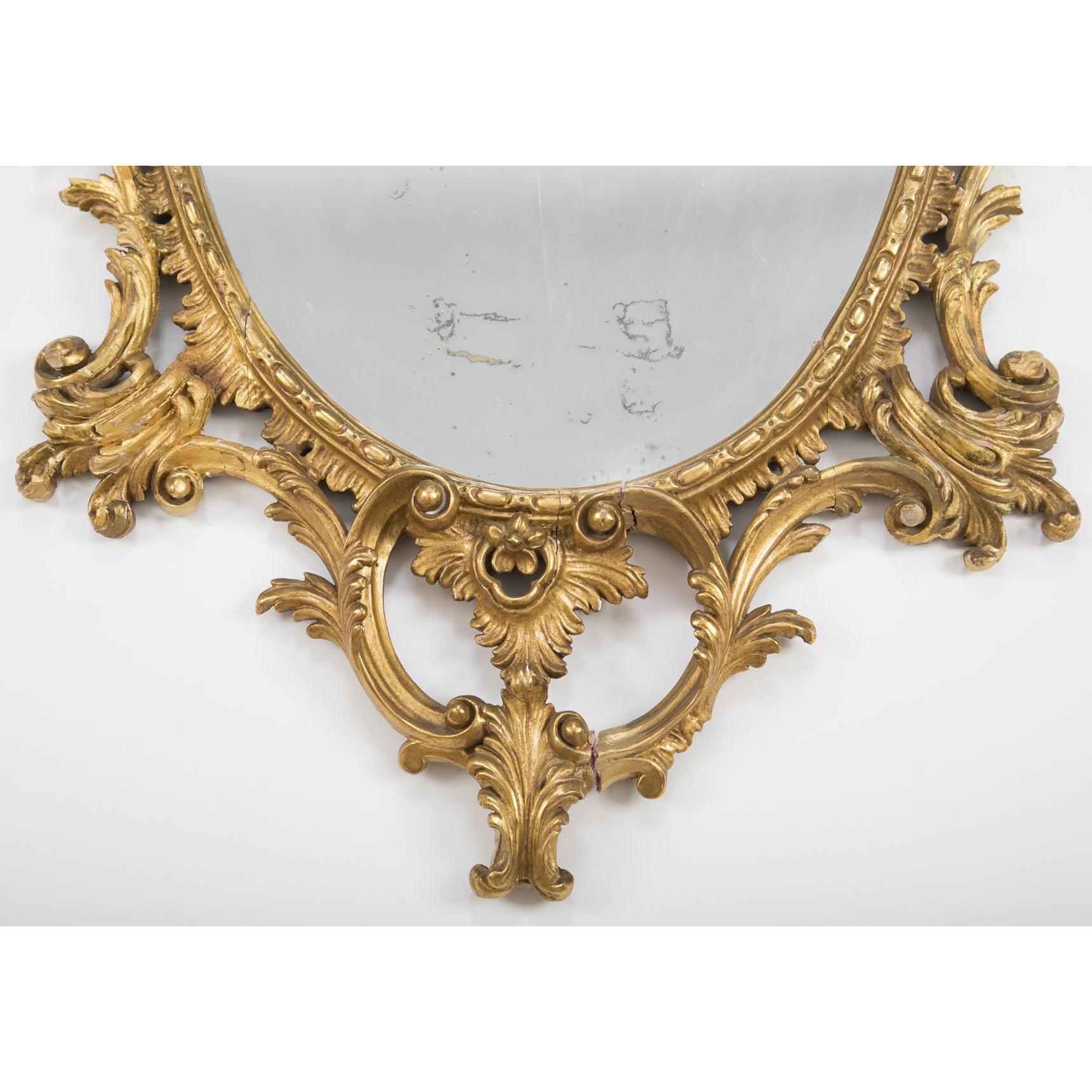 George III Oval Giltwood Mirror 2