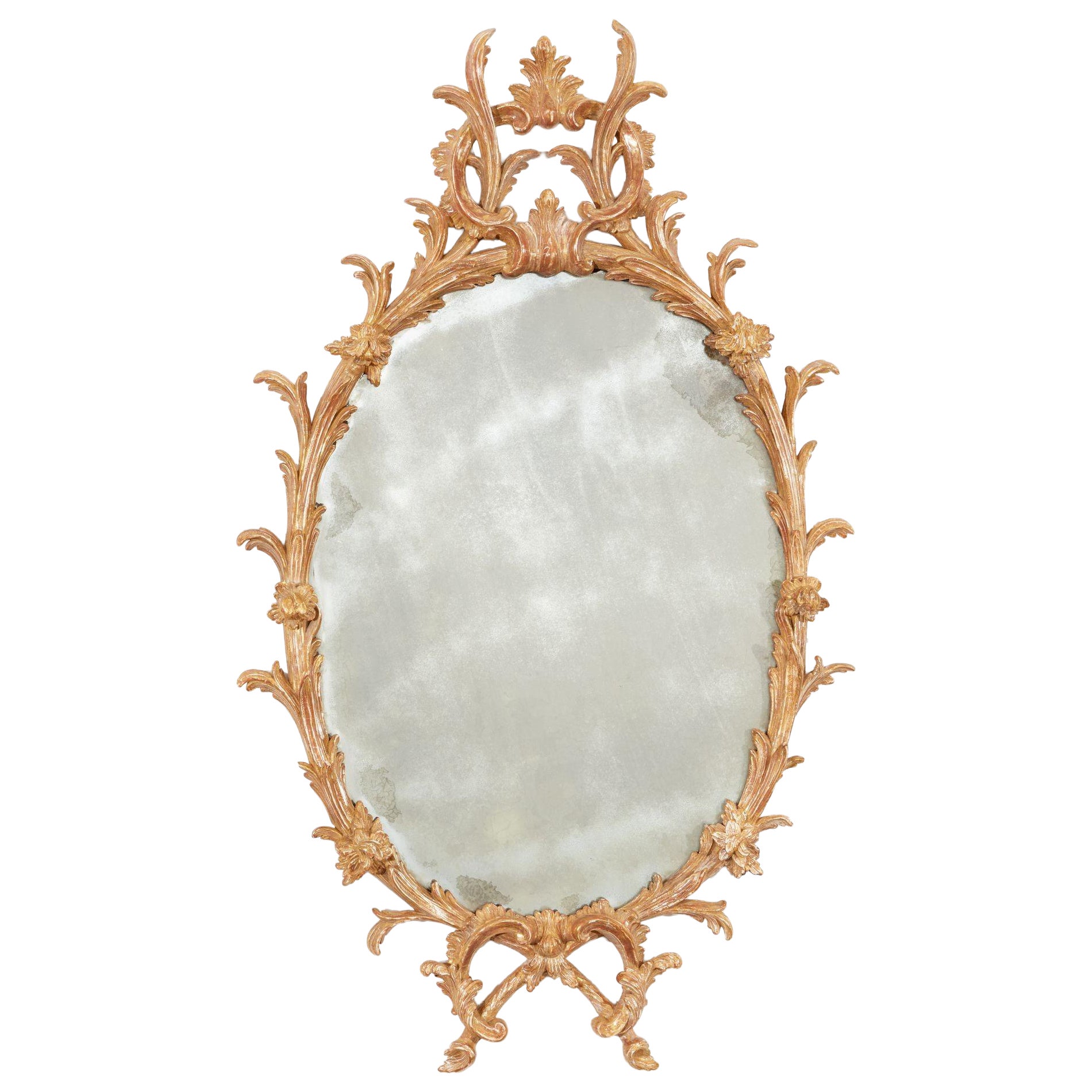 George III Oval Giltwood Mirror