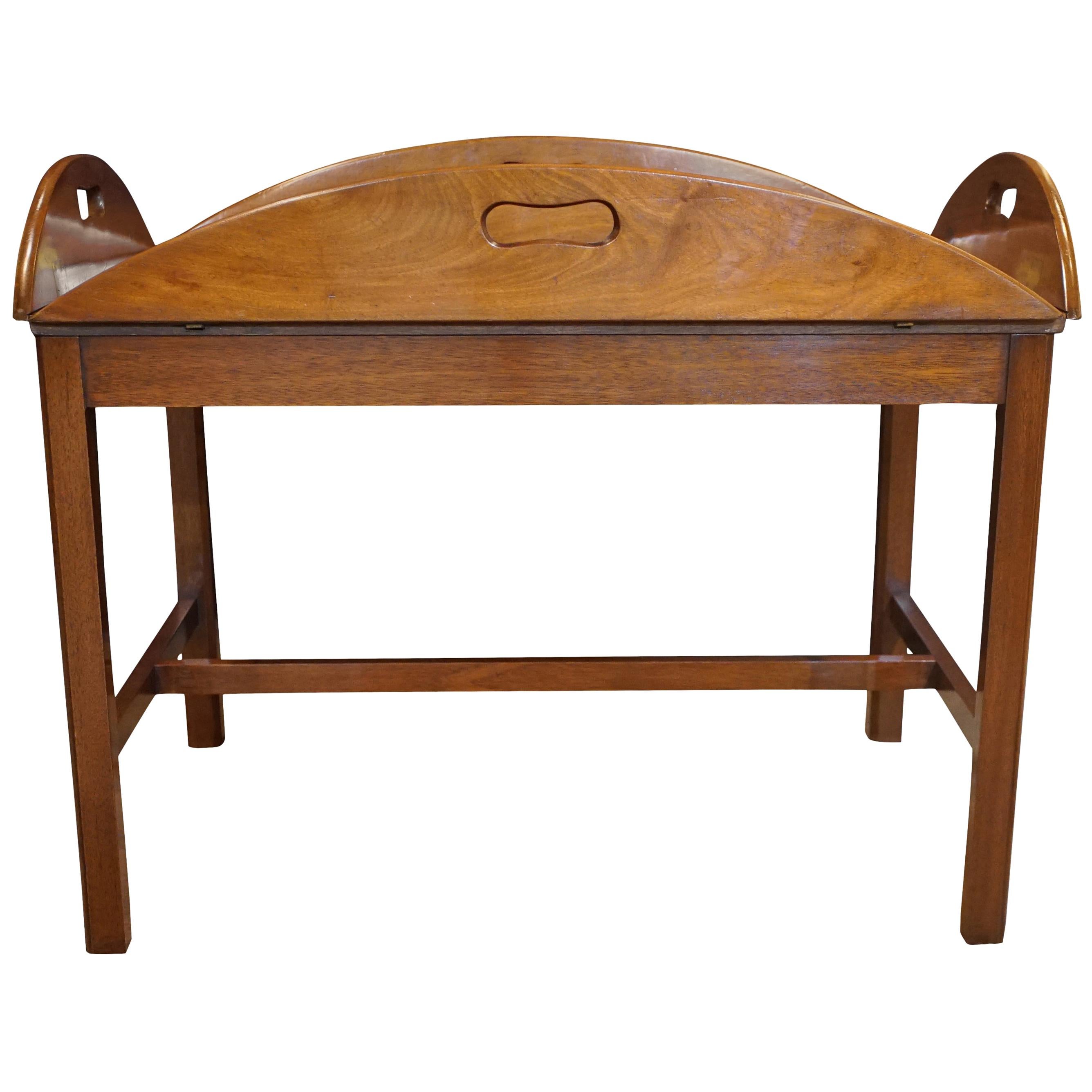 George III Oval Mahogany Butlers Tray For Sale