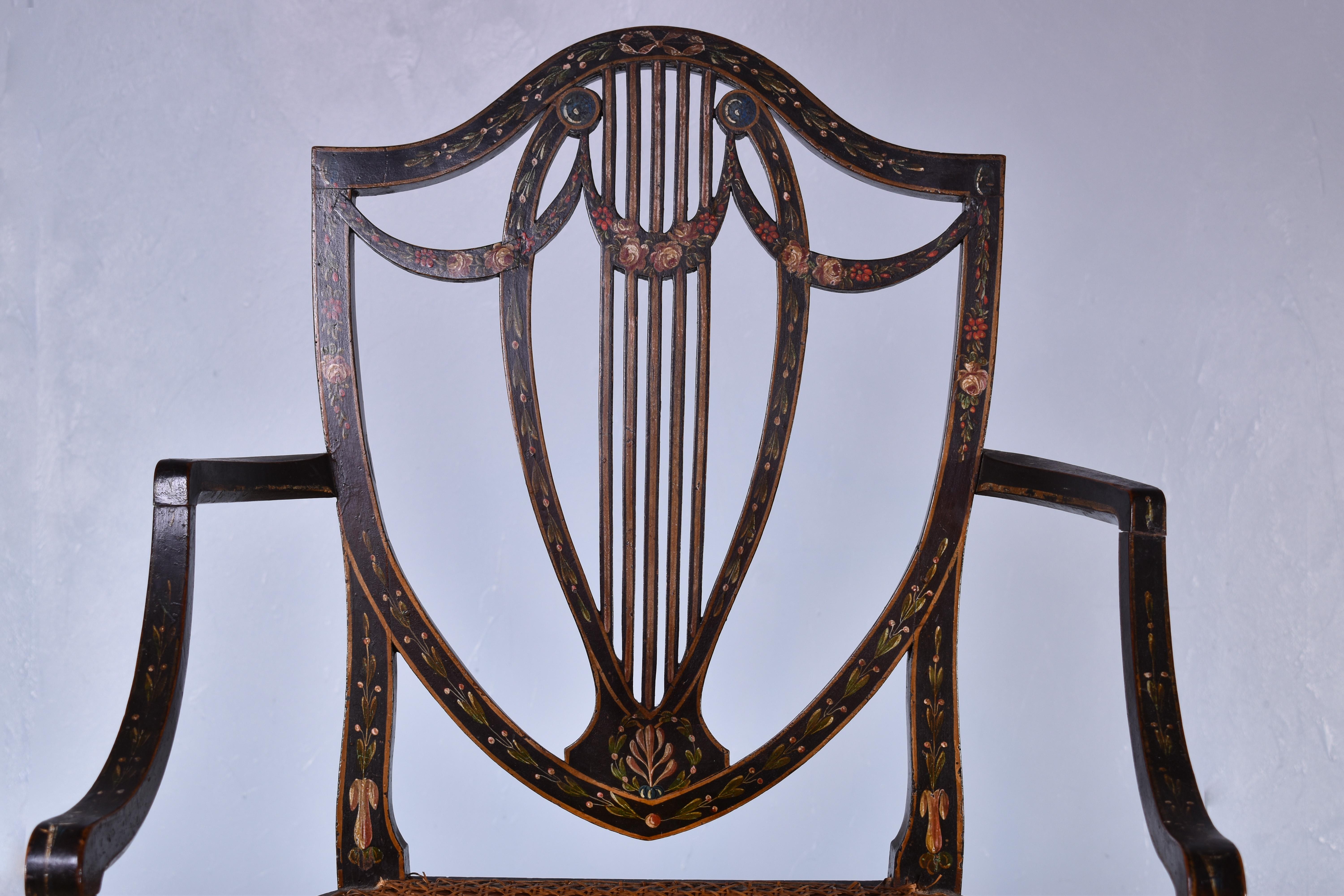 George III Painted Armchair In Good Condition For Sale In Darlington, GB