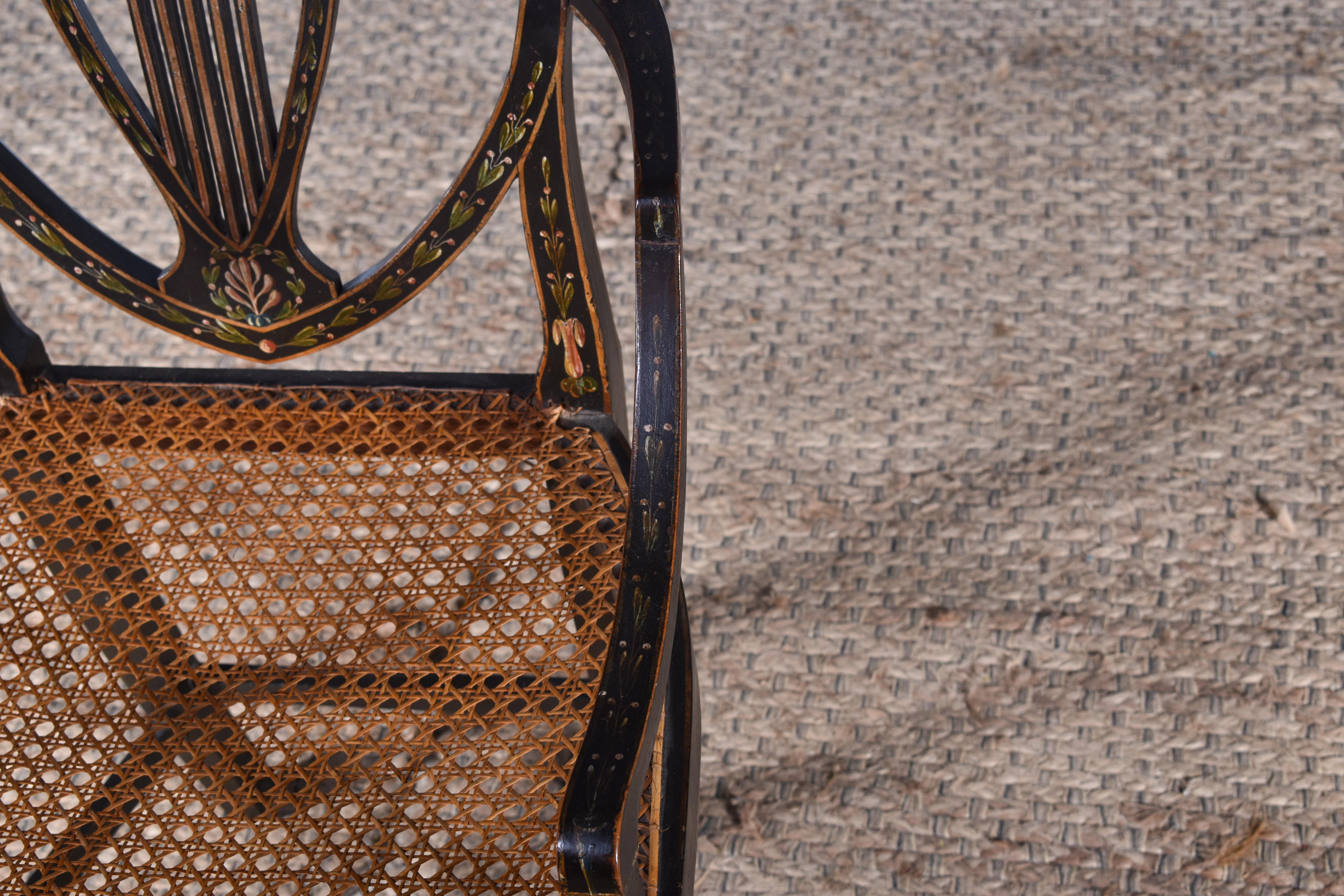 George III Painted Armchair For Sale 1