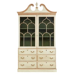 George III Painted Bookcase Cabinet