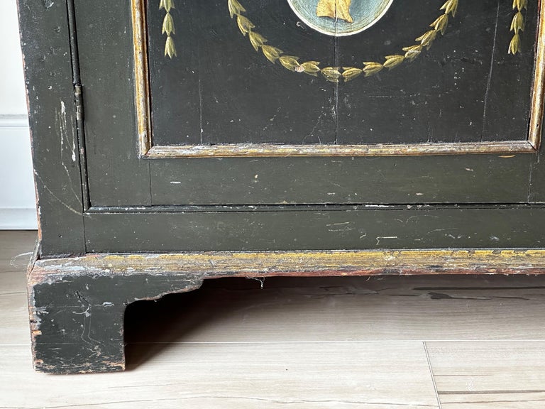 George III Painted Classical Motif Bookcase/Cabinet For Sale 3