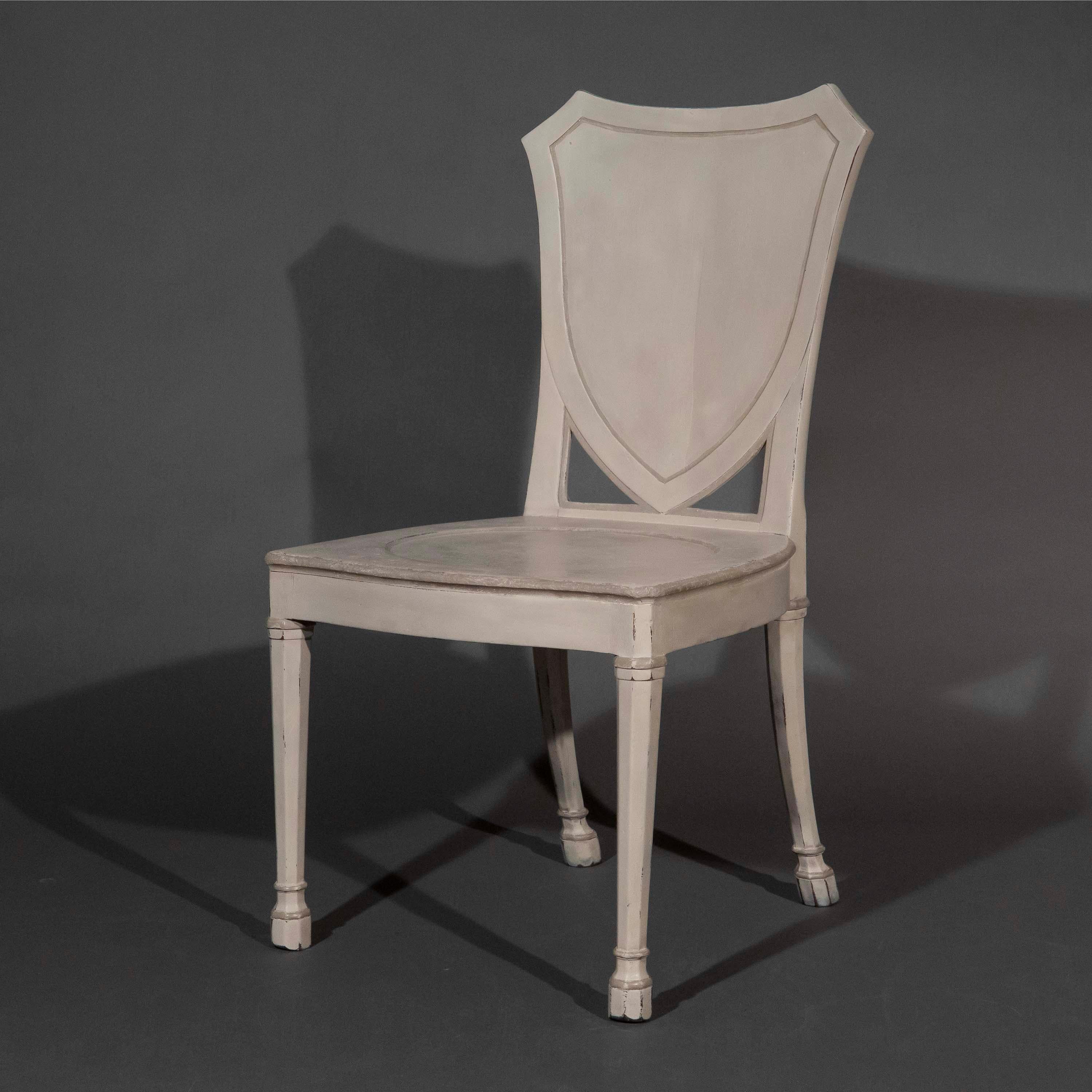 18th Century Painted Hall Chair For Sale 5