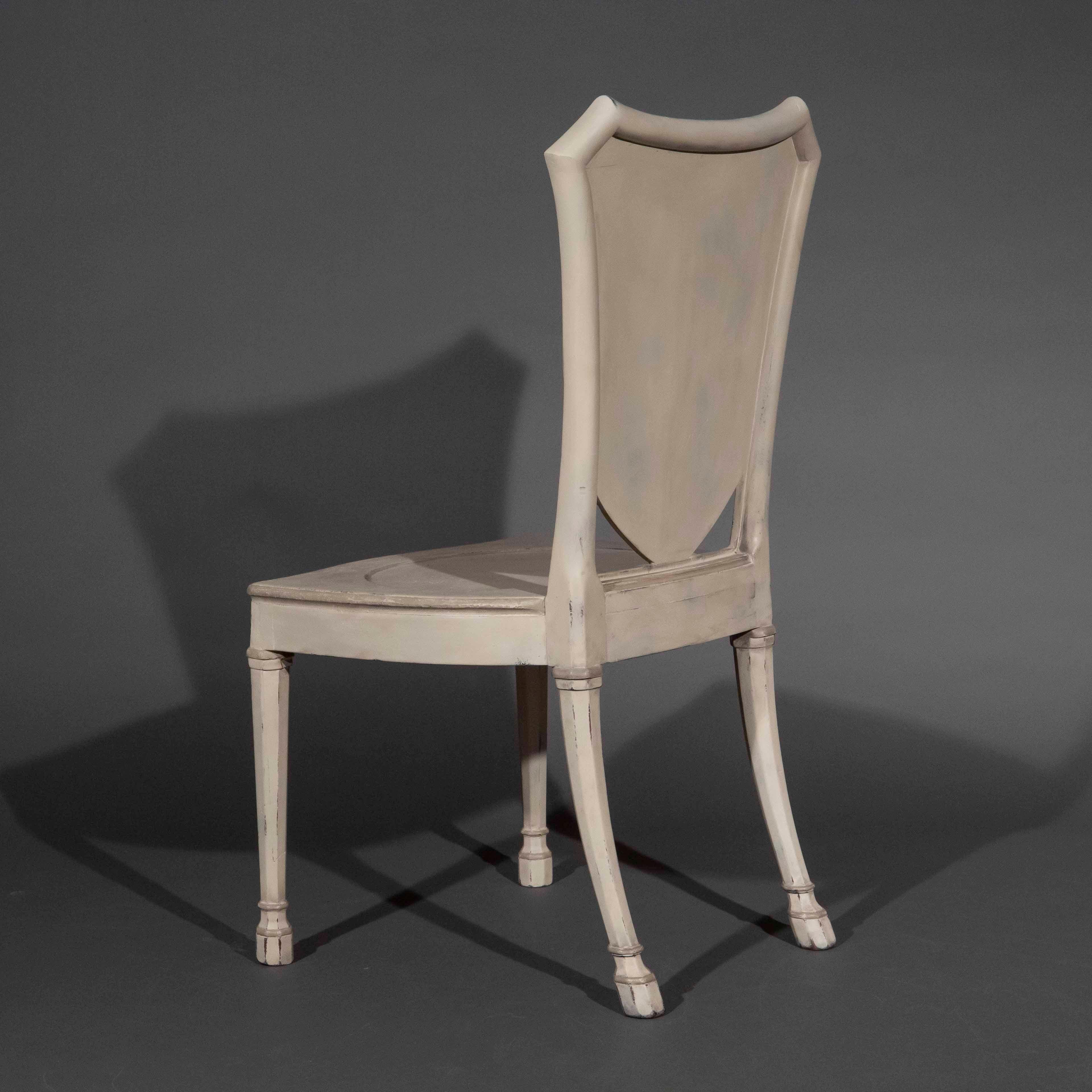 George III 18th Century Painted Hall Chair For Sale