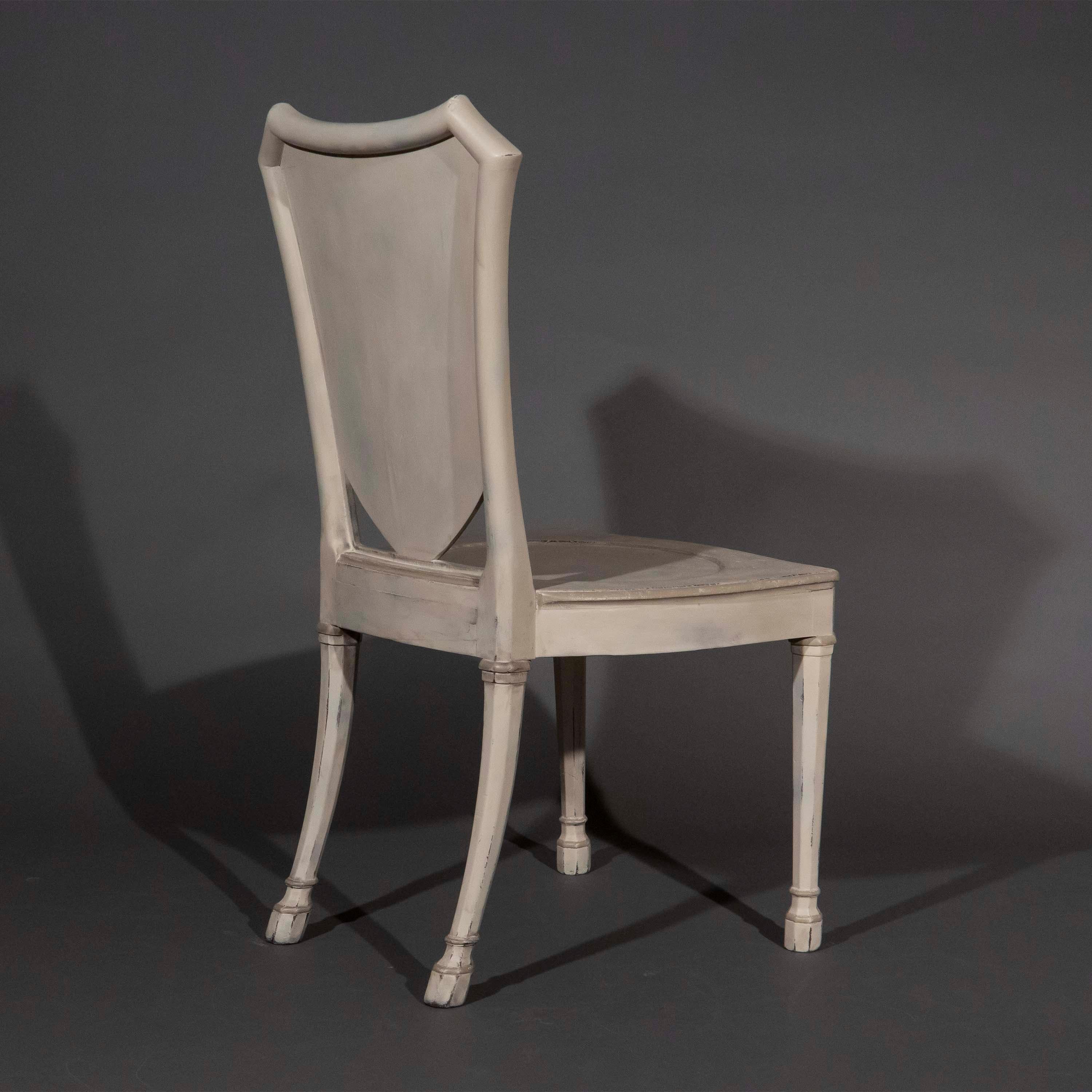 18th Century Painted Hall Chair For Sale 2