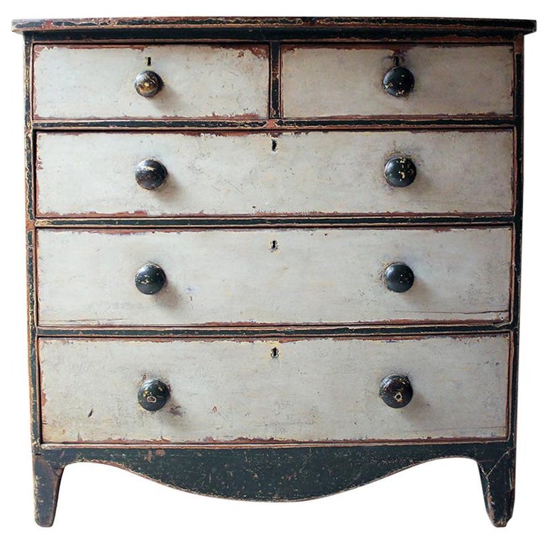 George Iii Painted Pine Chest Of Drawers Circa 1810 For Sale At