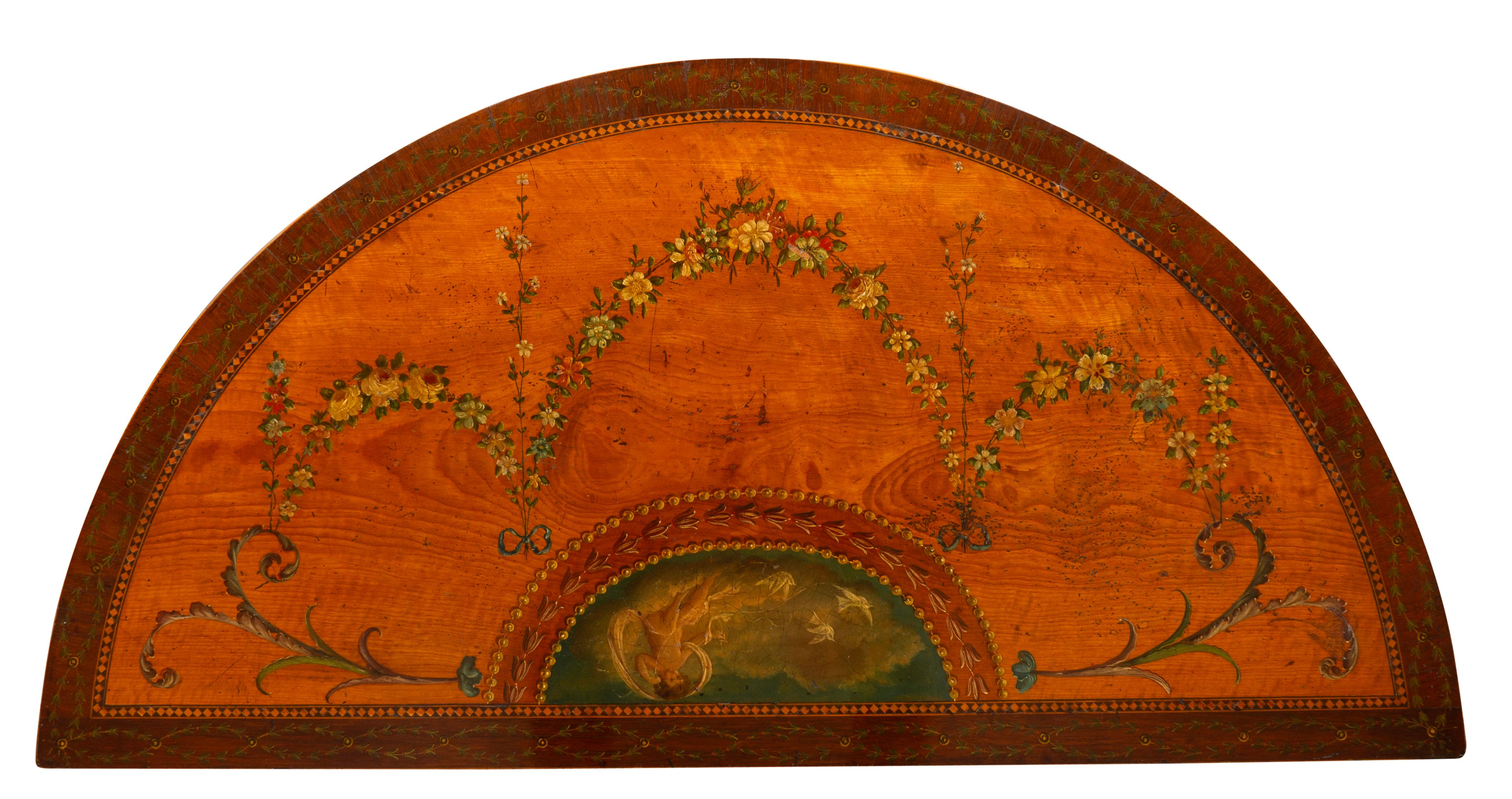 Table à jeux George III en bois satiné peint en vente 4