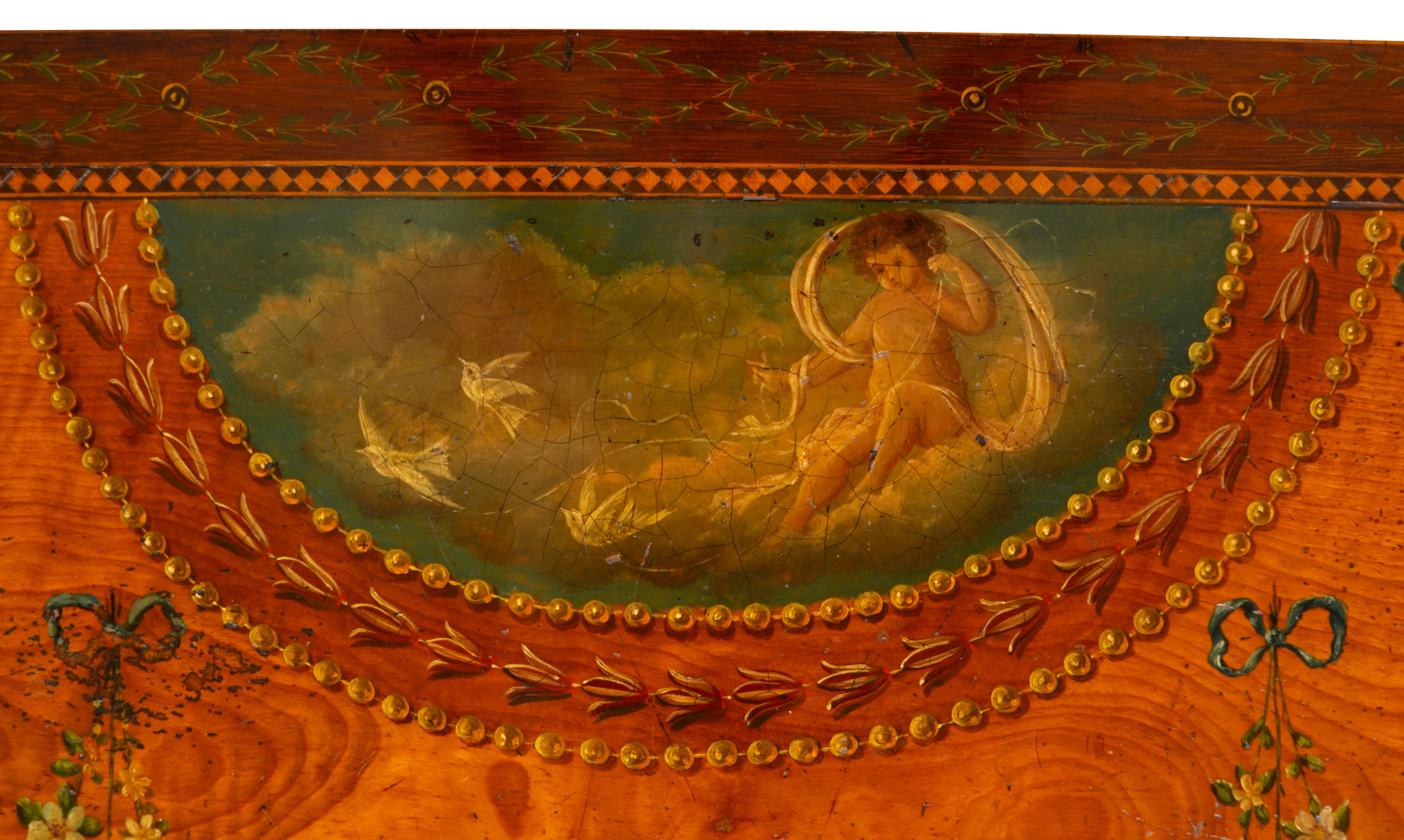 Table à jeux George III en bois satiné peint en vente 5