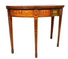 Tavolo da gioco in legno satinato dipinto di Giorgio III