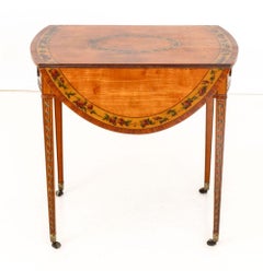 Pembroke-Tisch aus lackiertem Satinholz, George III.