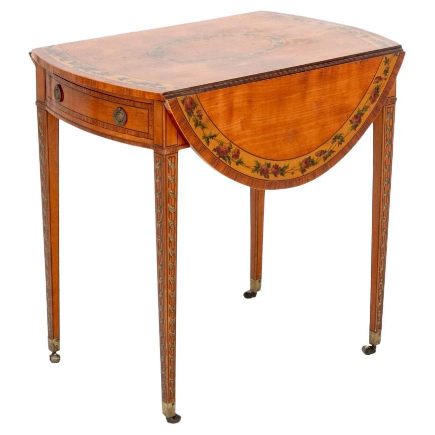 George III Painted Satinwood Pembroke Table