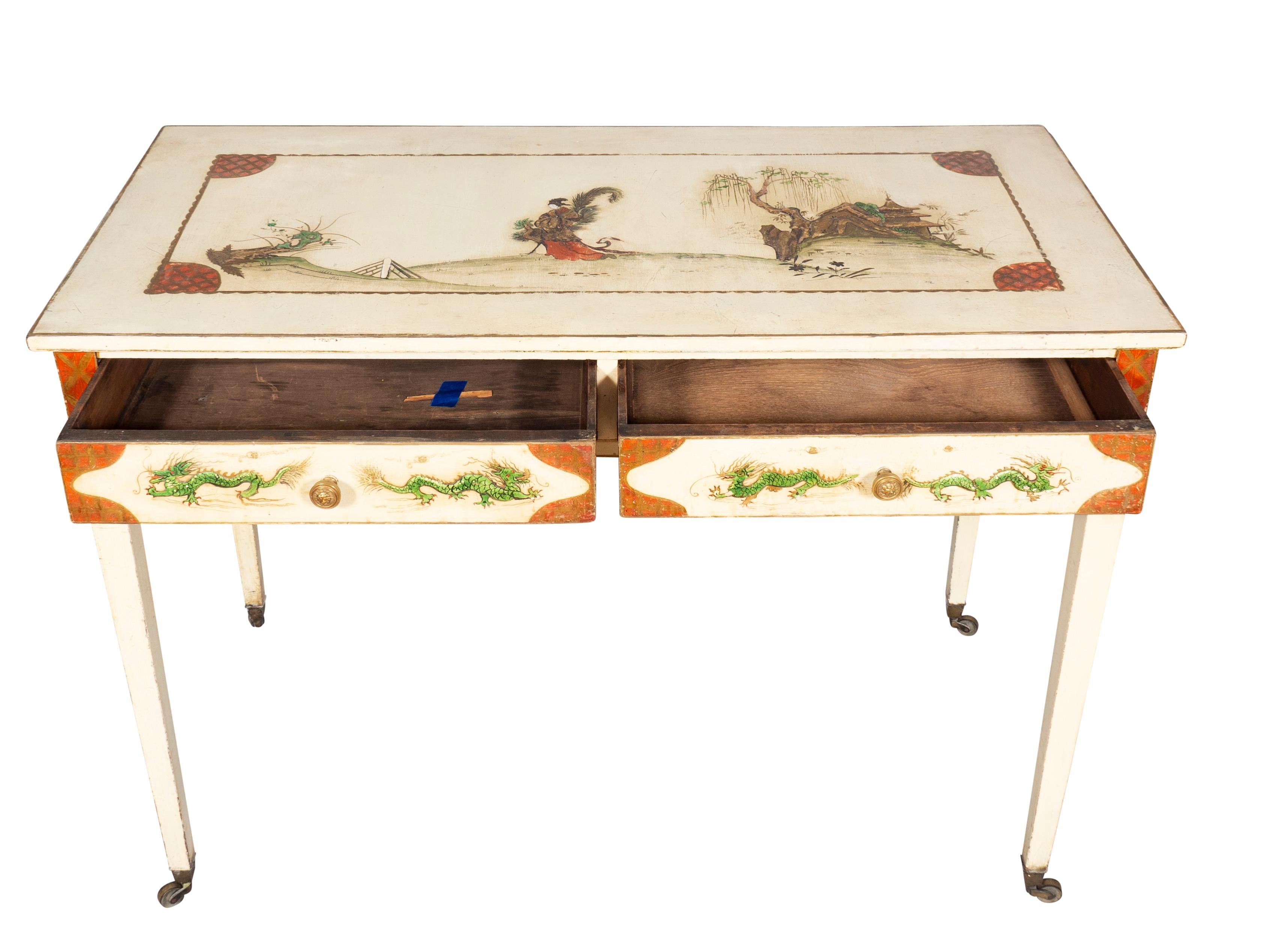 English George III Painted Side Table For Sale
