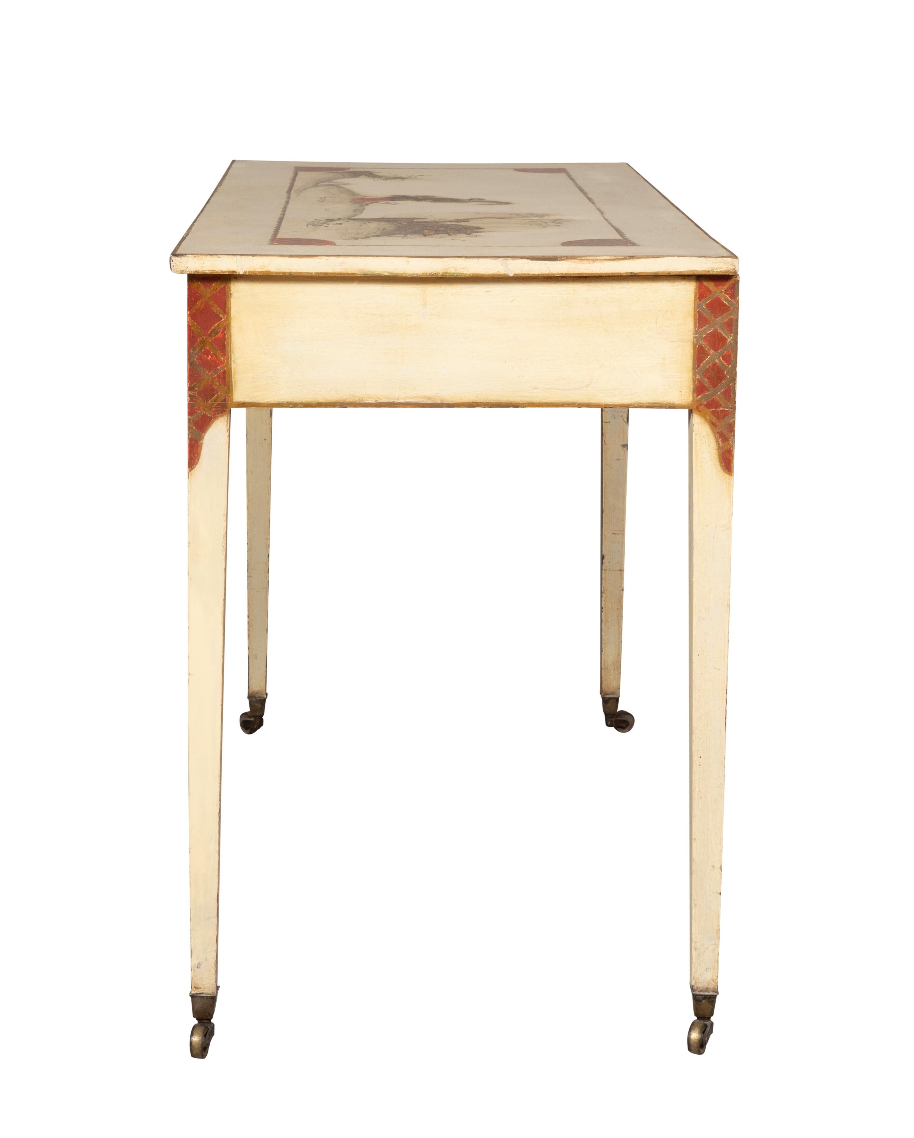 Early 19th Century George III Painted Side Table For Sale