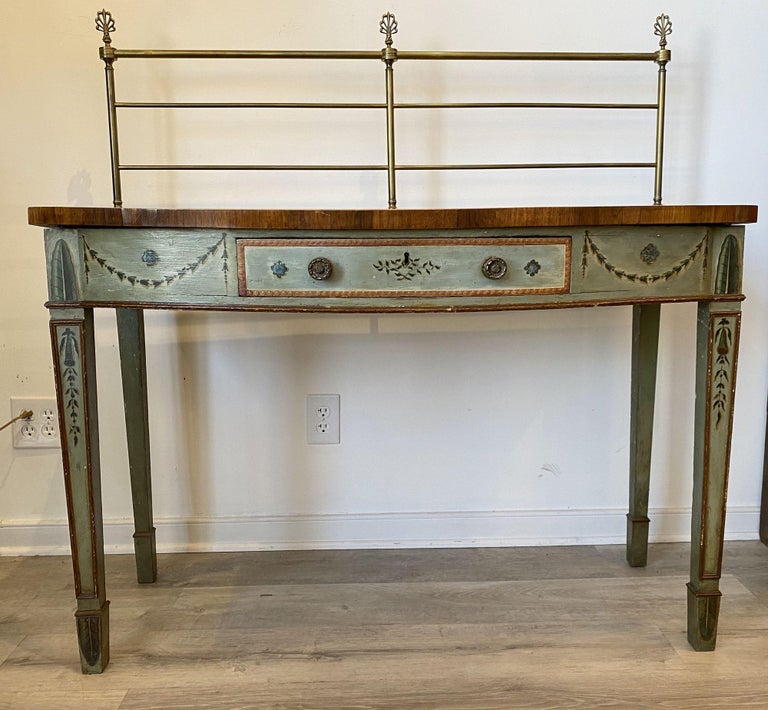 George III Painted Sideboard Server, circa 1815 In Good Condition For Sale In Doylestown, PA